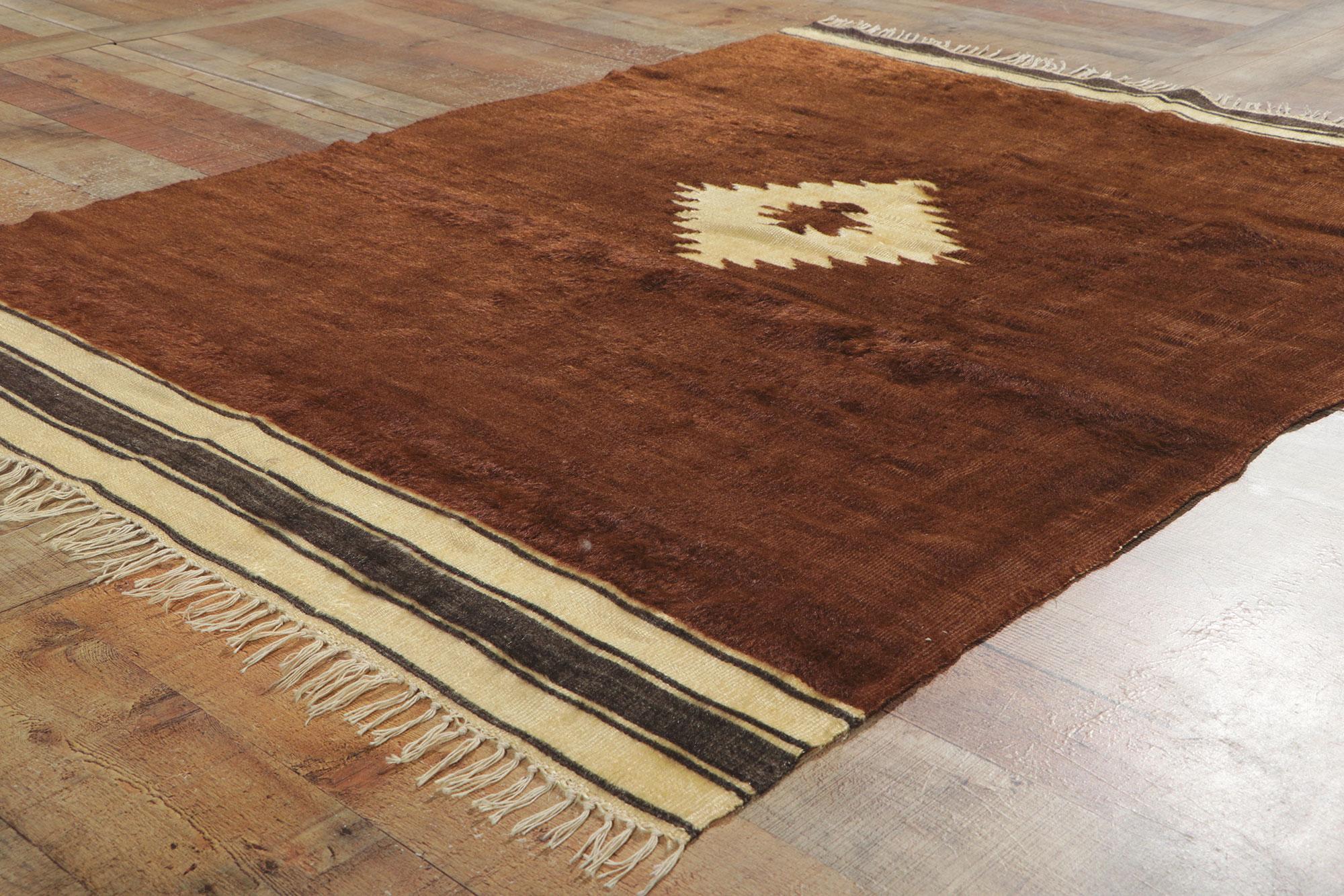 1950's Turkish Angora Wool Carpet with Modern Style For Sale 3