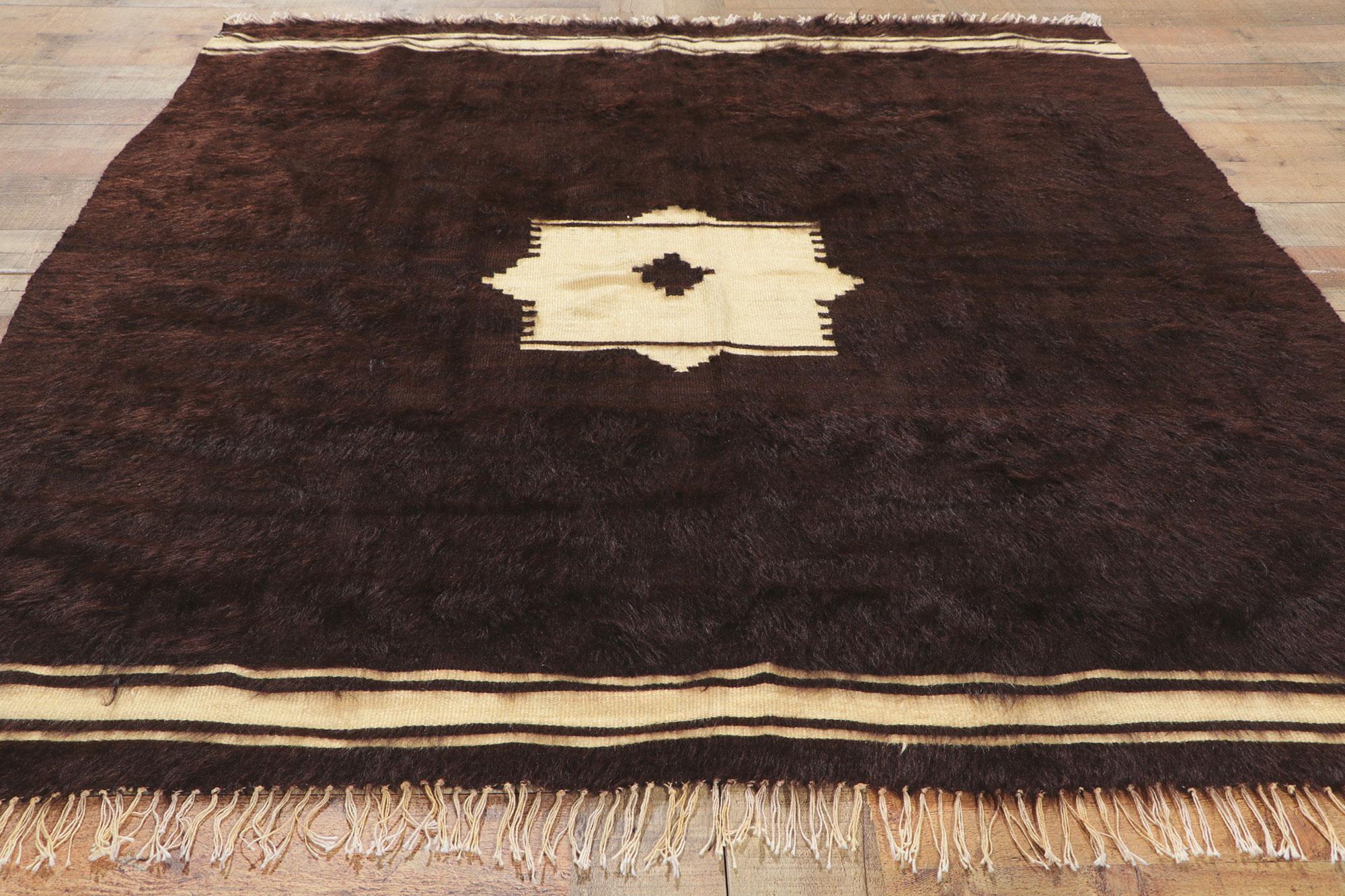 1950's Turkish Angora Wool Carpet with Modern Style For Sale 3