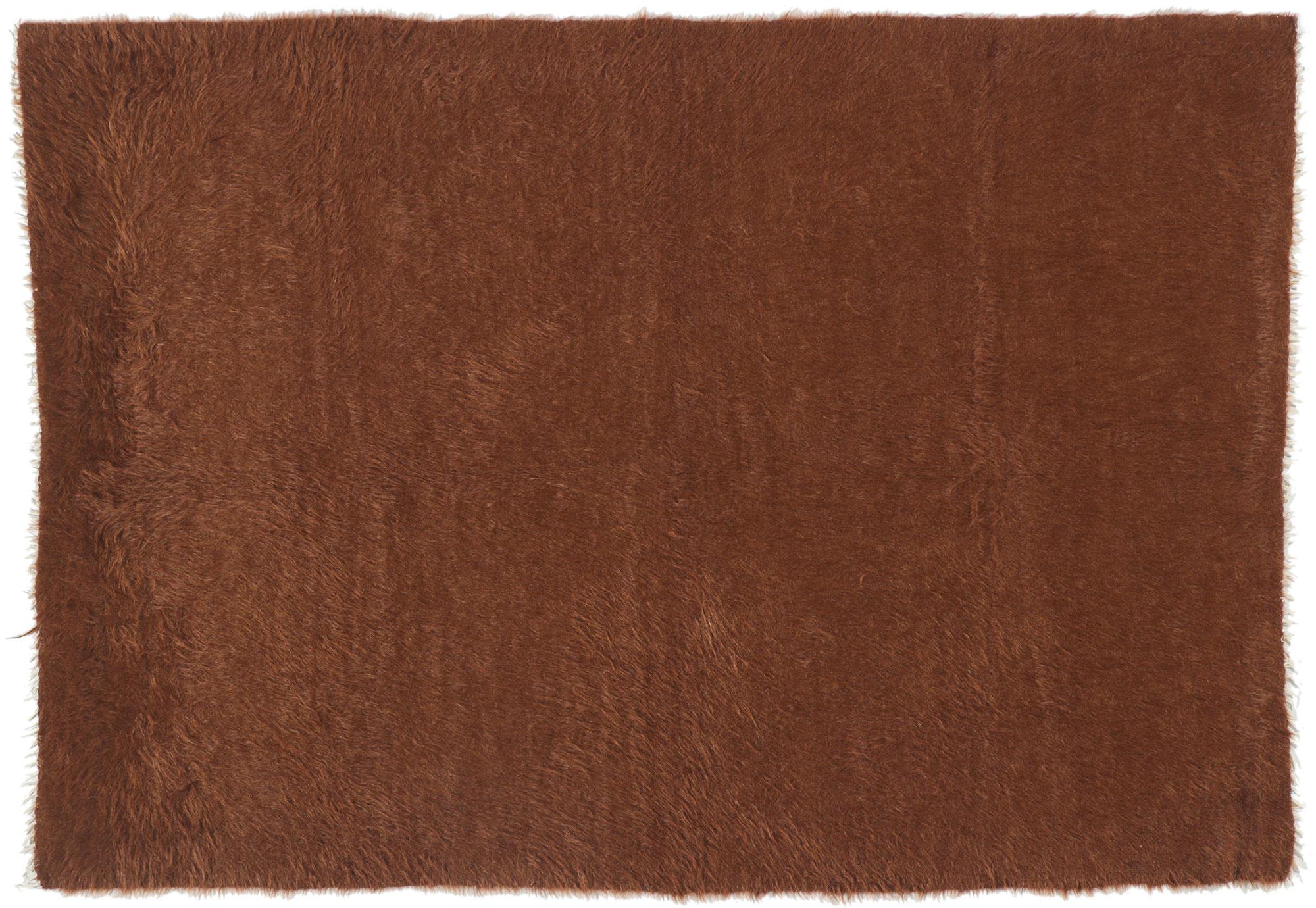 1950's Turkish Angora Wool Carpet with Modern Style For Sale 4