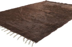 1950's Turkish Angora Wool Carpet with Modern Style