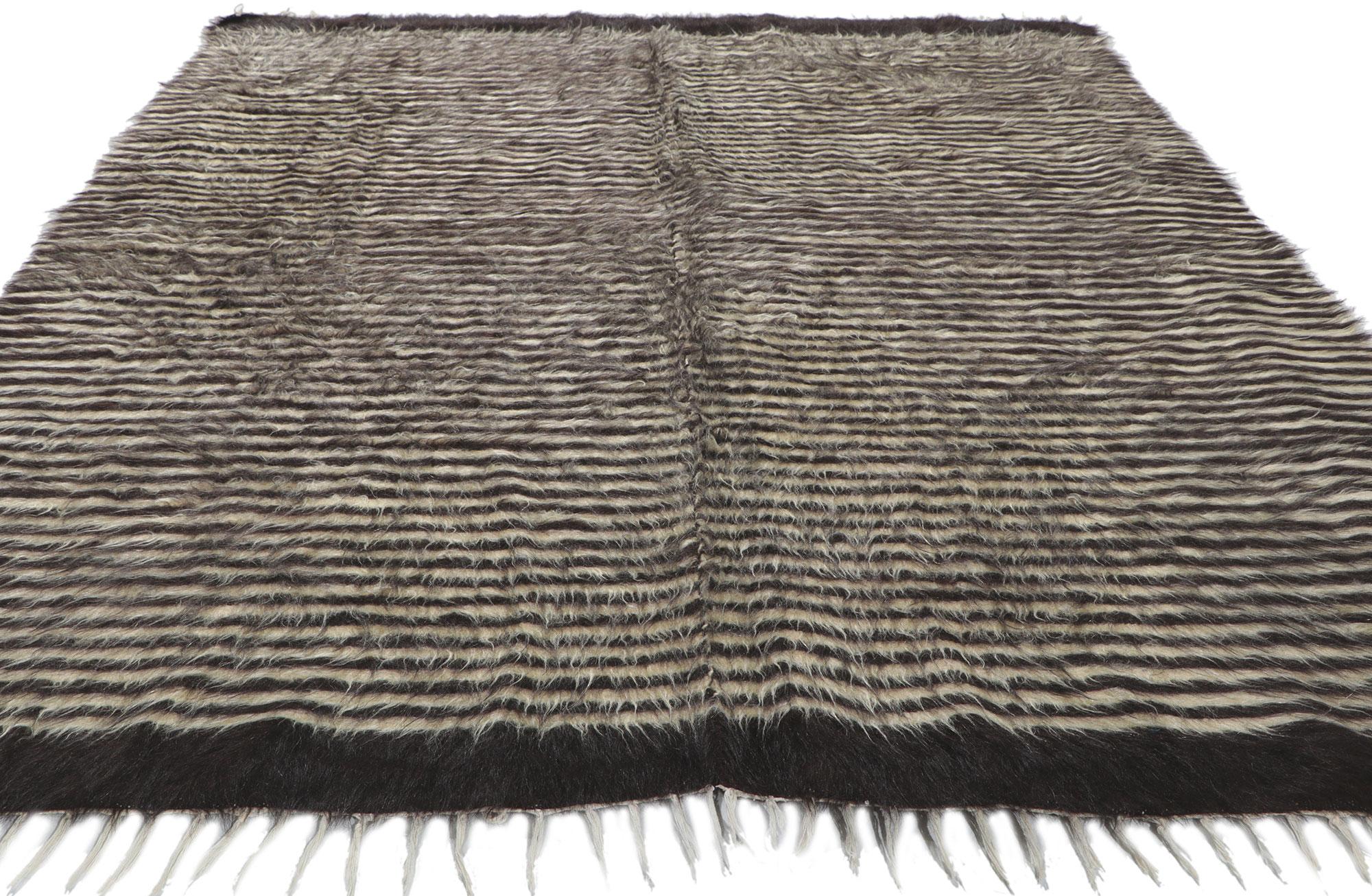 Moderne Tapis Kilim turc vintage en laine angora en vente