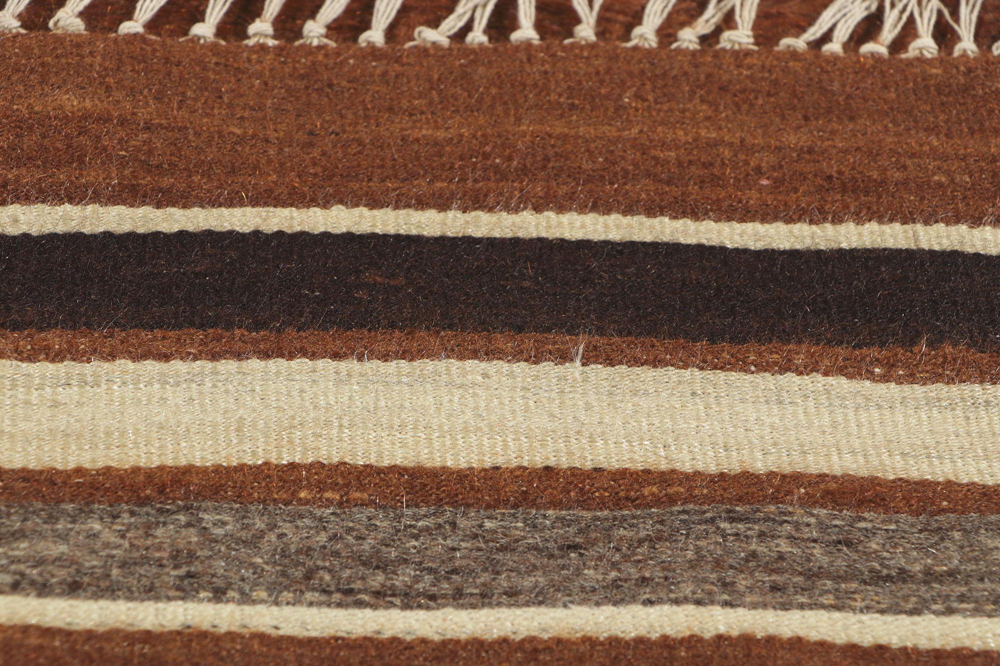 Hand-Woven Vintage Turkish Angora Wool Kilim Blanket Rug For Sale