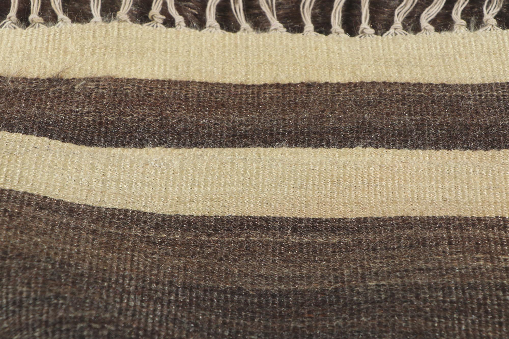 Hand-Woven Vintage Turkish Angora Wool Kilim Blanket Rug For Sale