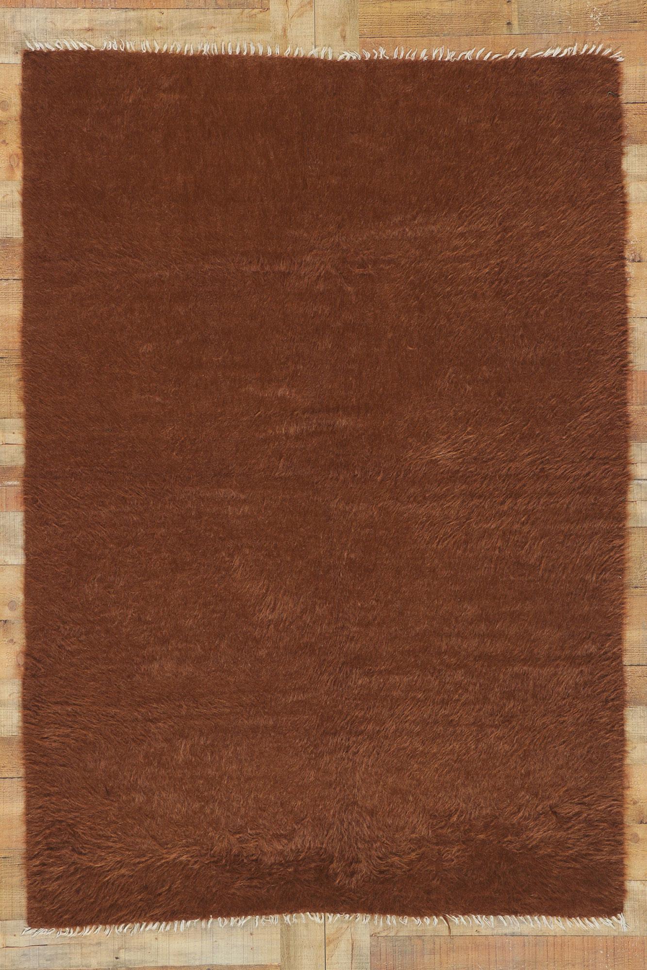 1950's Turkish Angora Wool Carpet with Modern Style For Sale 3