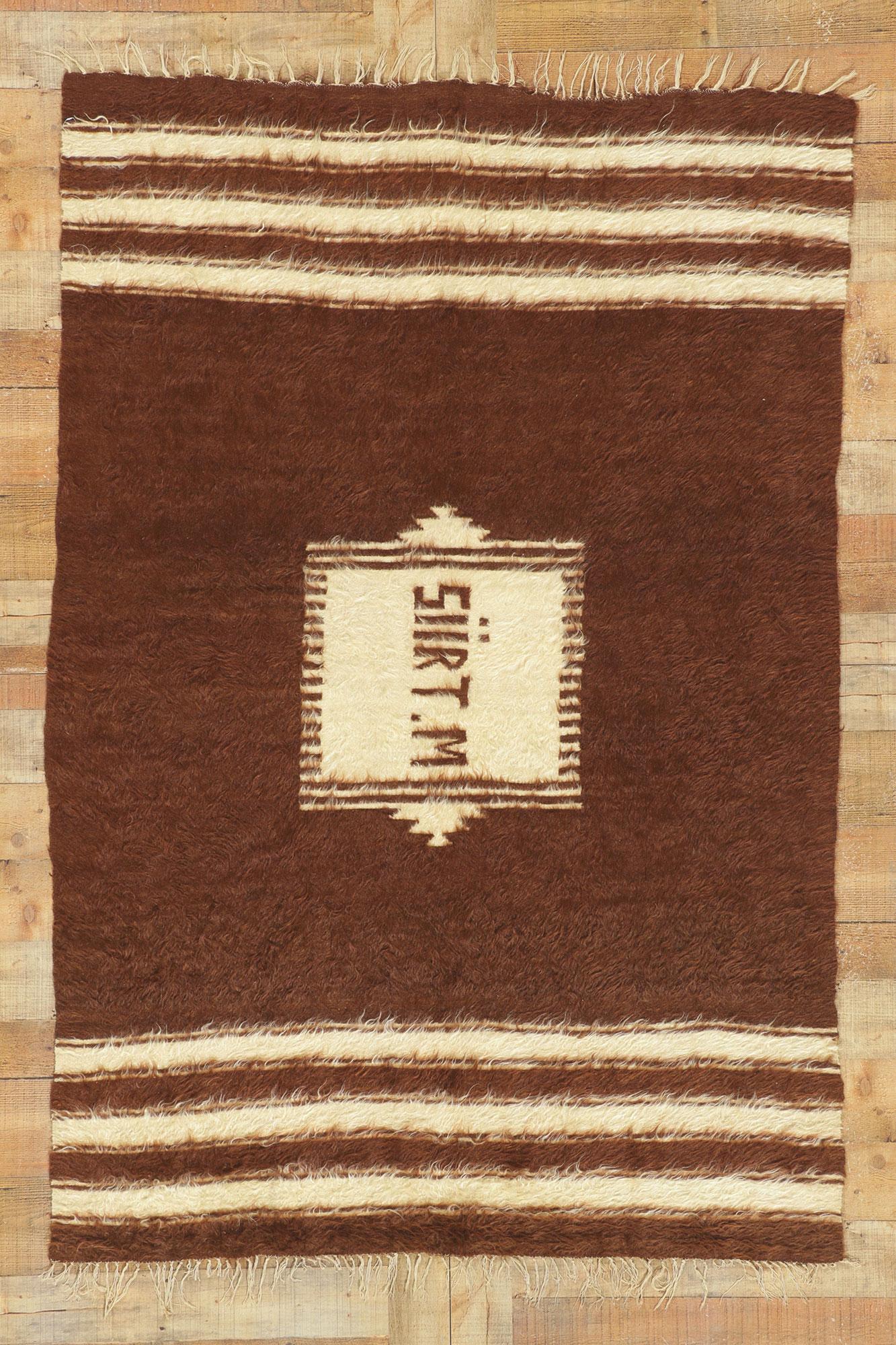 Vintage Turkish Angora Wool Kilim Blanket Rug For Sale 3