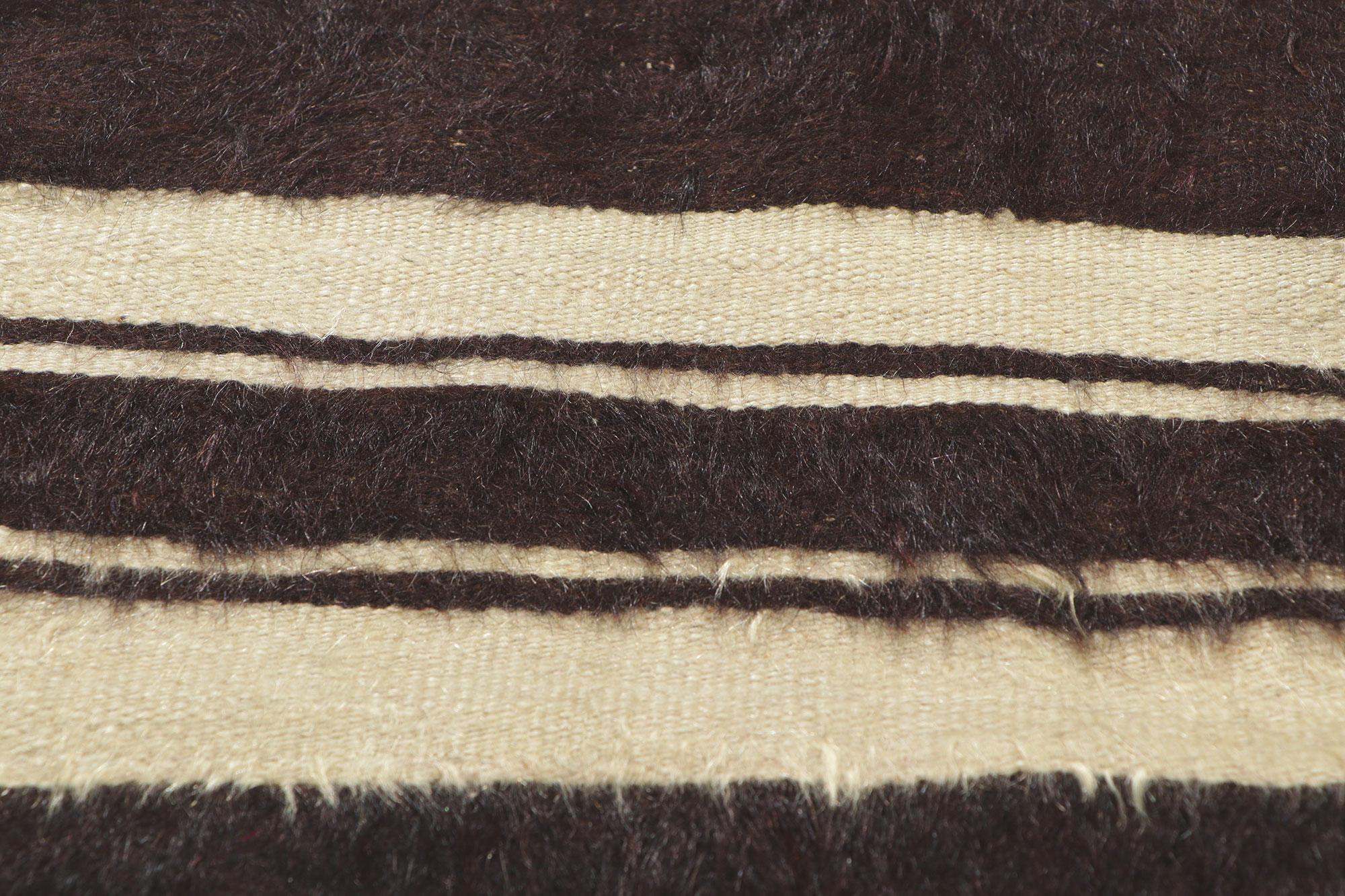 Vintage Turkish Angora Wool Kilim Blanket Rug For Sale 1