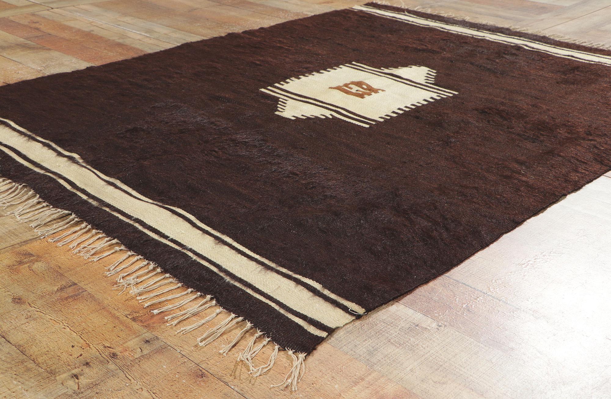 1950's Turkish Angora Wool Carpet with Modern Style For Sale 1