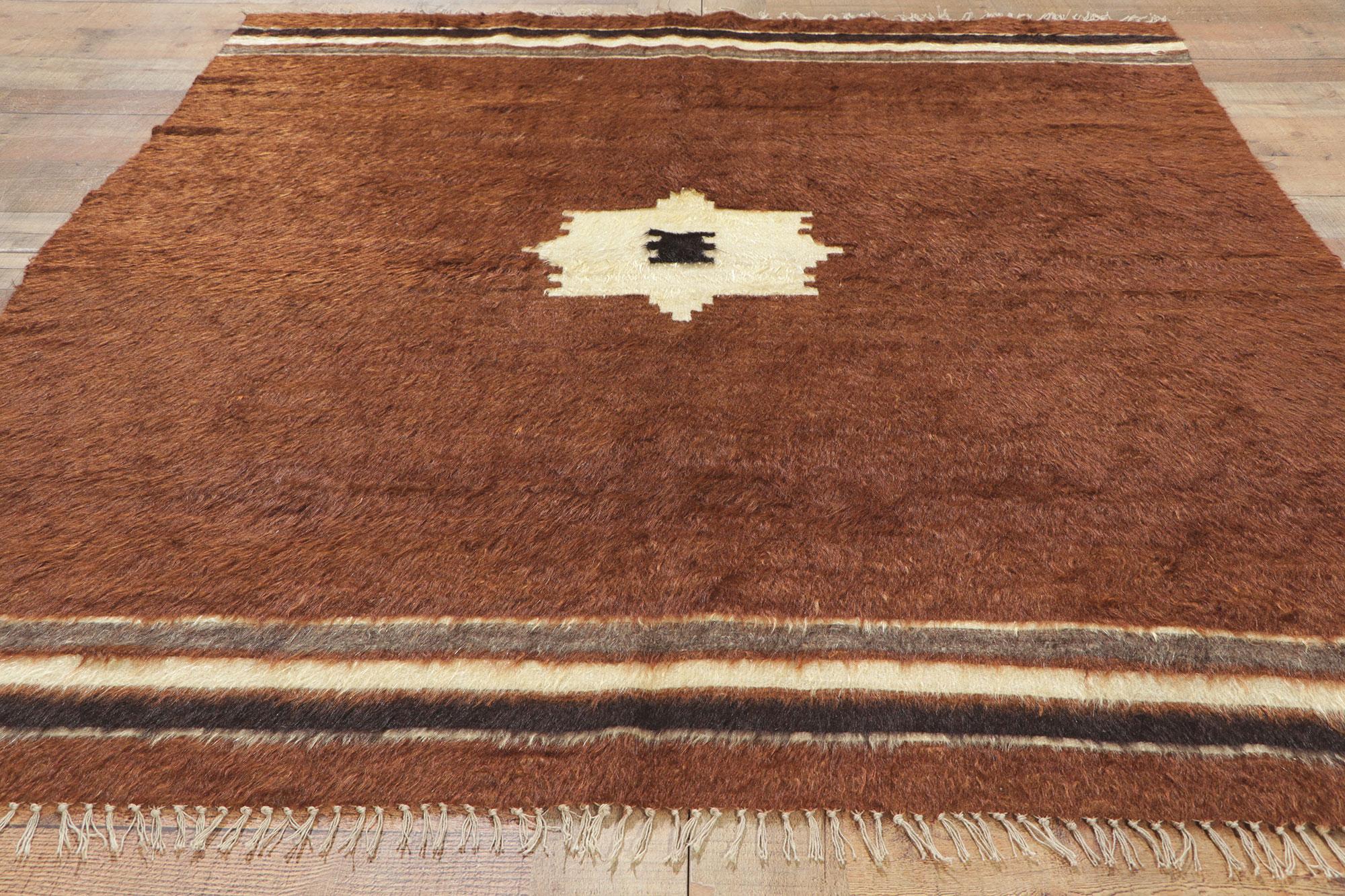 Angora Tapis turc en laine angora des années 1950 avec style moderne en vente