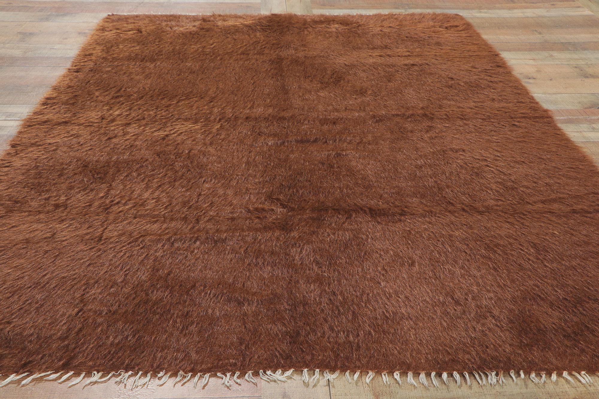 1950's Turkish Angora Wool Carpet with Modern Style For Sale 2