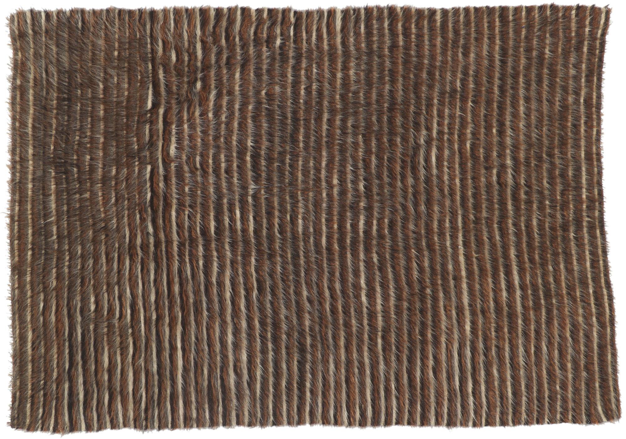 Tapis turc en laine angora des années 1950 avec style moderne en vente 1