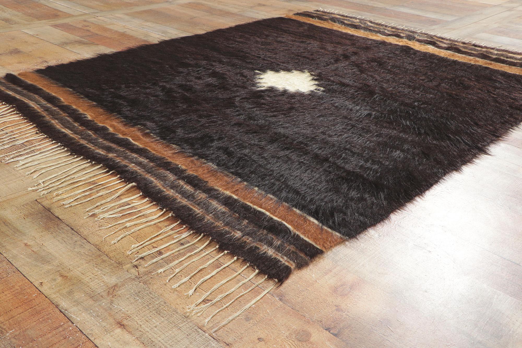 20ième siècle Tapis turc en laine angora des années 1950 avec style moderne en vente