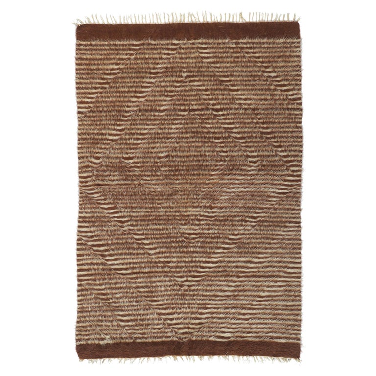 Vintage Turkish Angora Wool Kilim Blanket Rug For Sale at 1stDibs