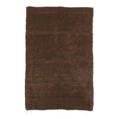 Tapis turc en laine angora des années 1950 avec style moderne