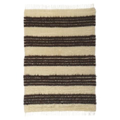 Used Turkish Angora Wool Kilim Blanket Rug