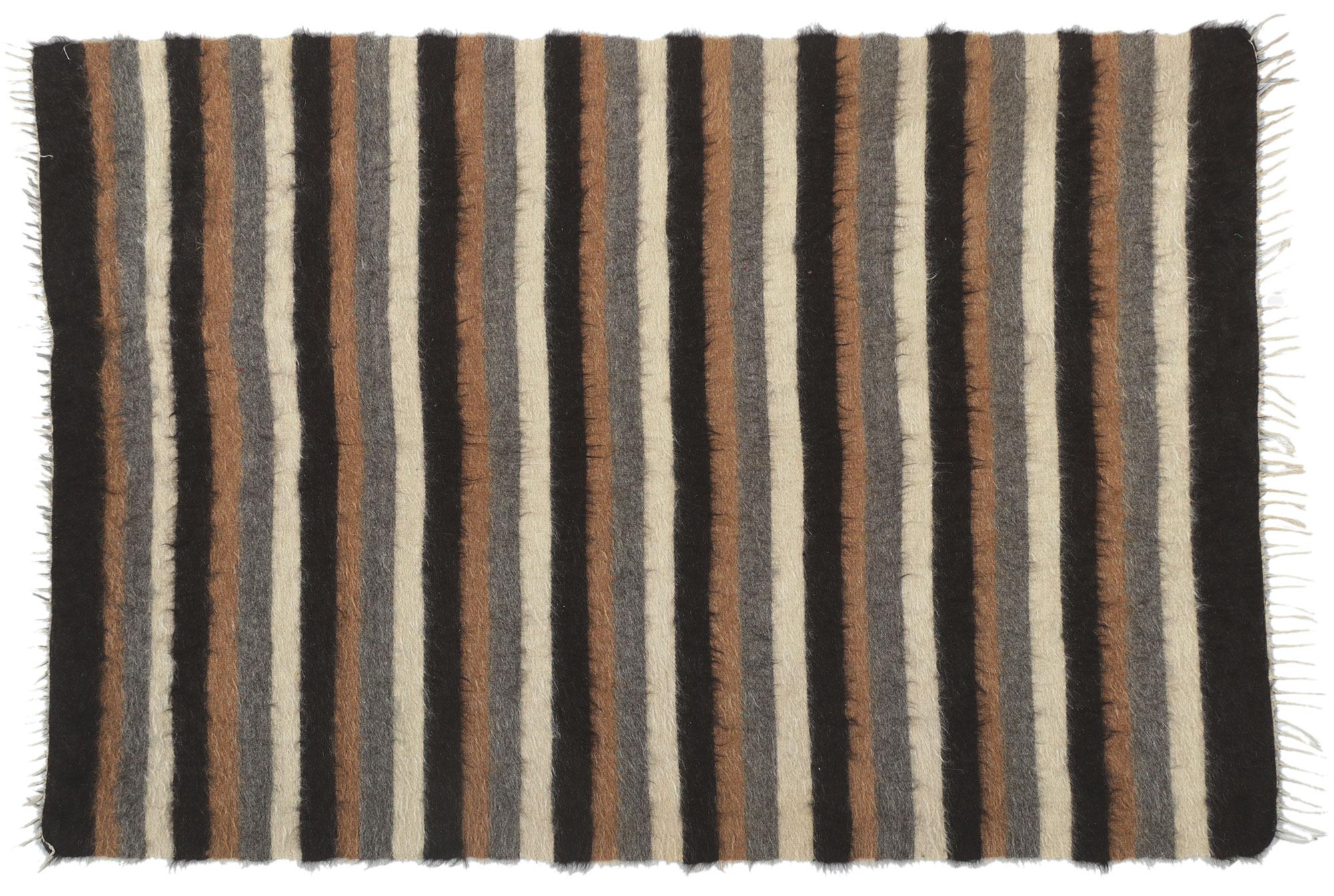 1950's Turkish Angora Wool Carpet with Modern Style For Sale 4