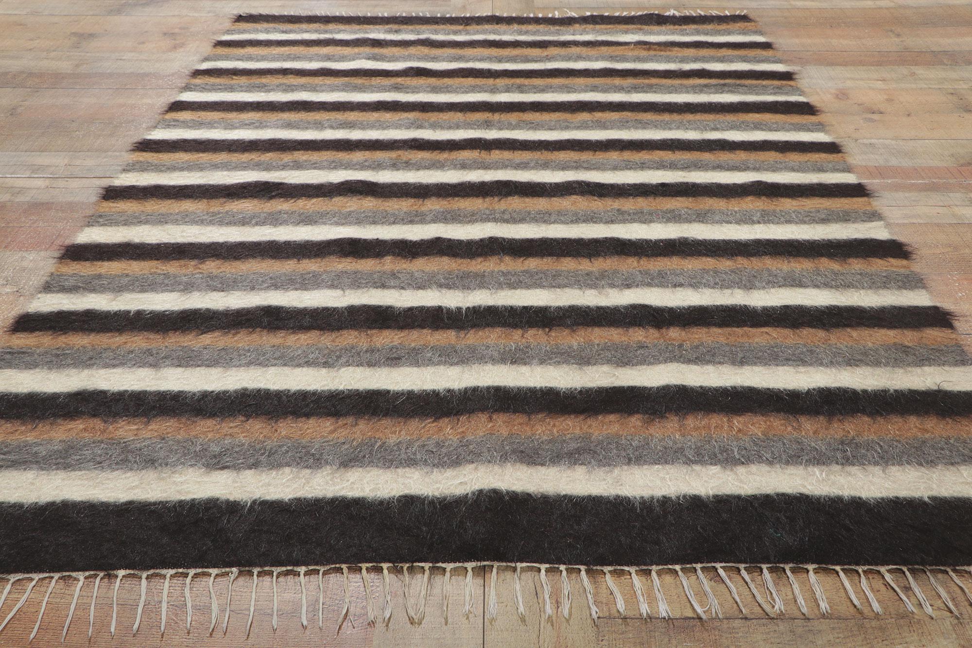 1950's Turkish Angora Wool Carpet with Modern Style For Sale 2