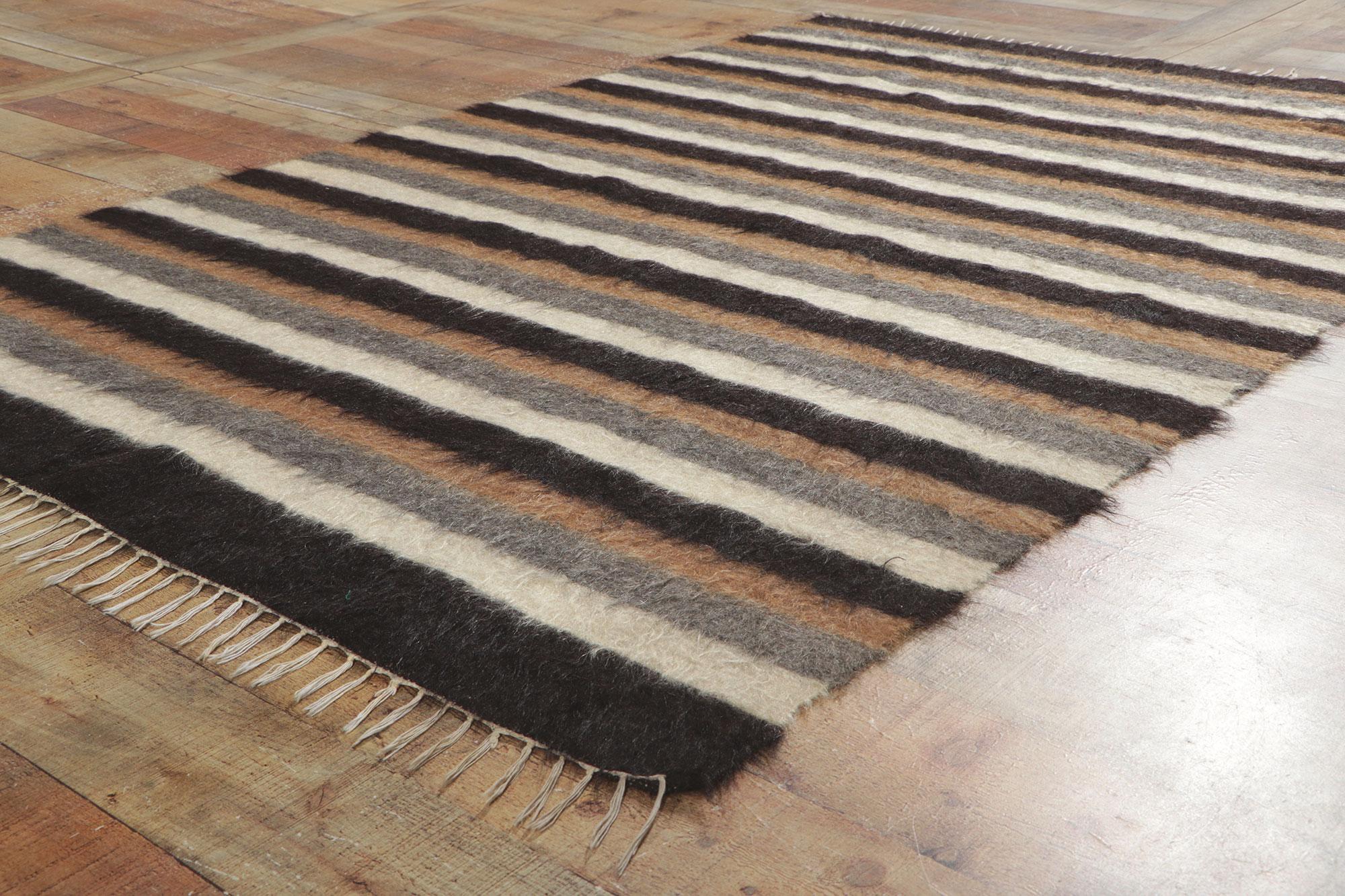 1950's Turkish Angora Wool Carpet with Modern Style For Sale 1