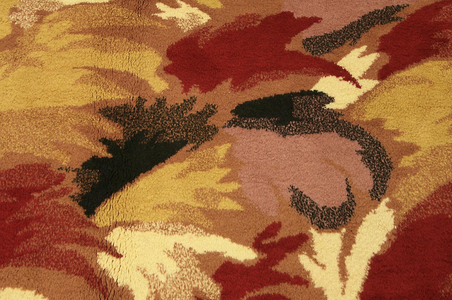 Mitte des Jahrhunderts Art Deco Vintage Teppich (Türkisch) im Angebot