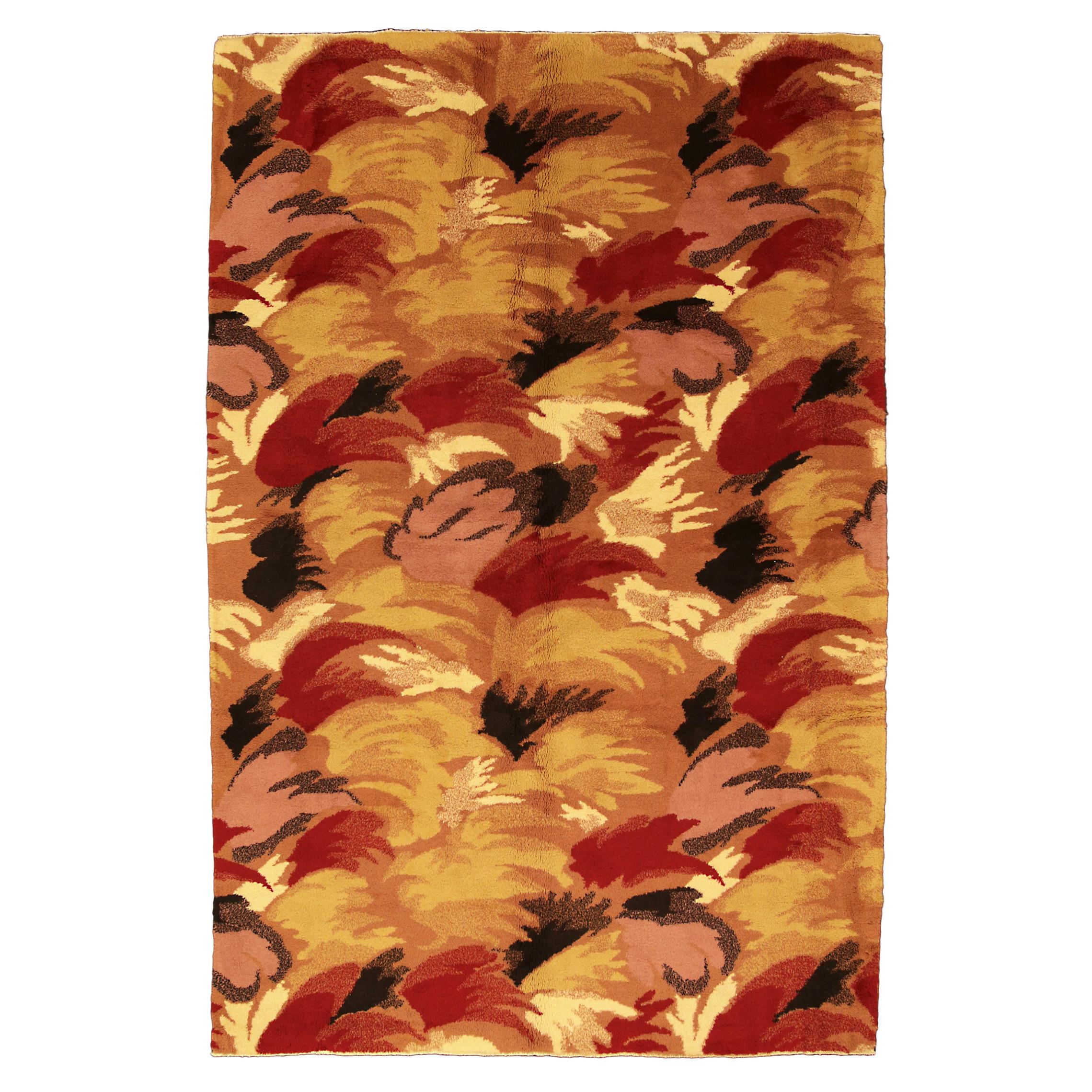 Mid-Century Art Deco Vintage Rug For Sale