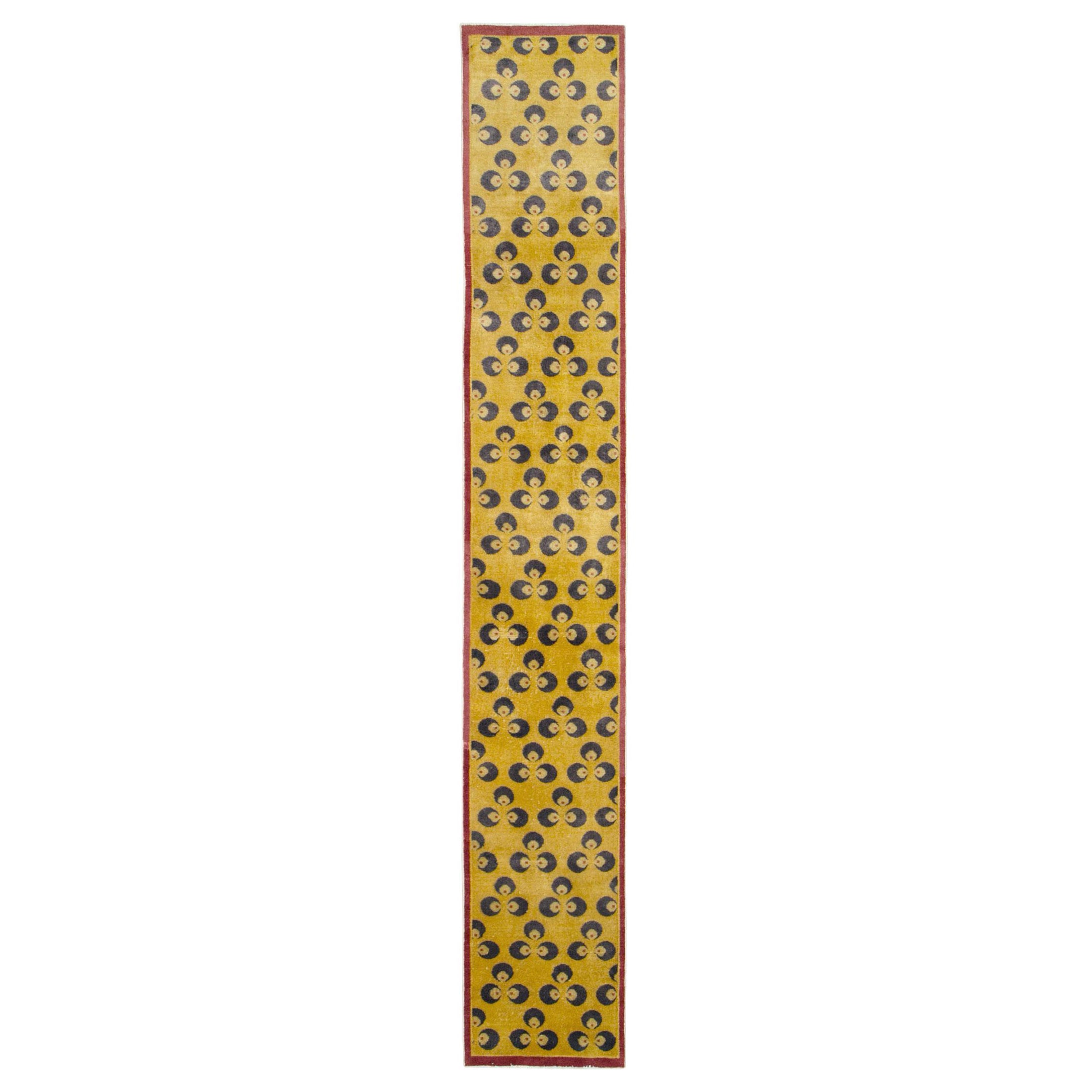 Türkischer Art-déco-Läufer im Vintage-Stil