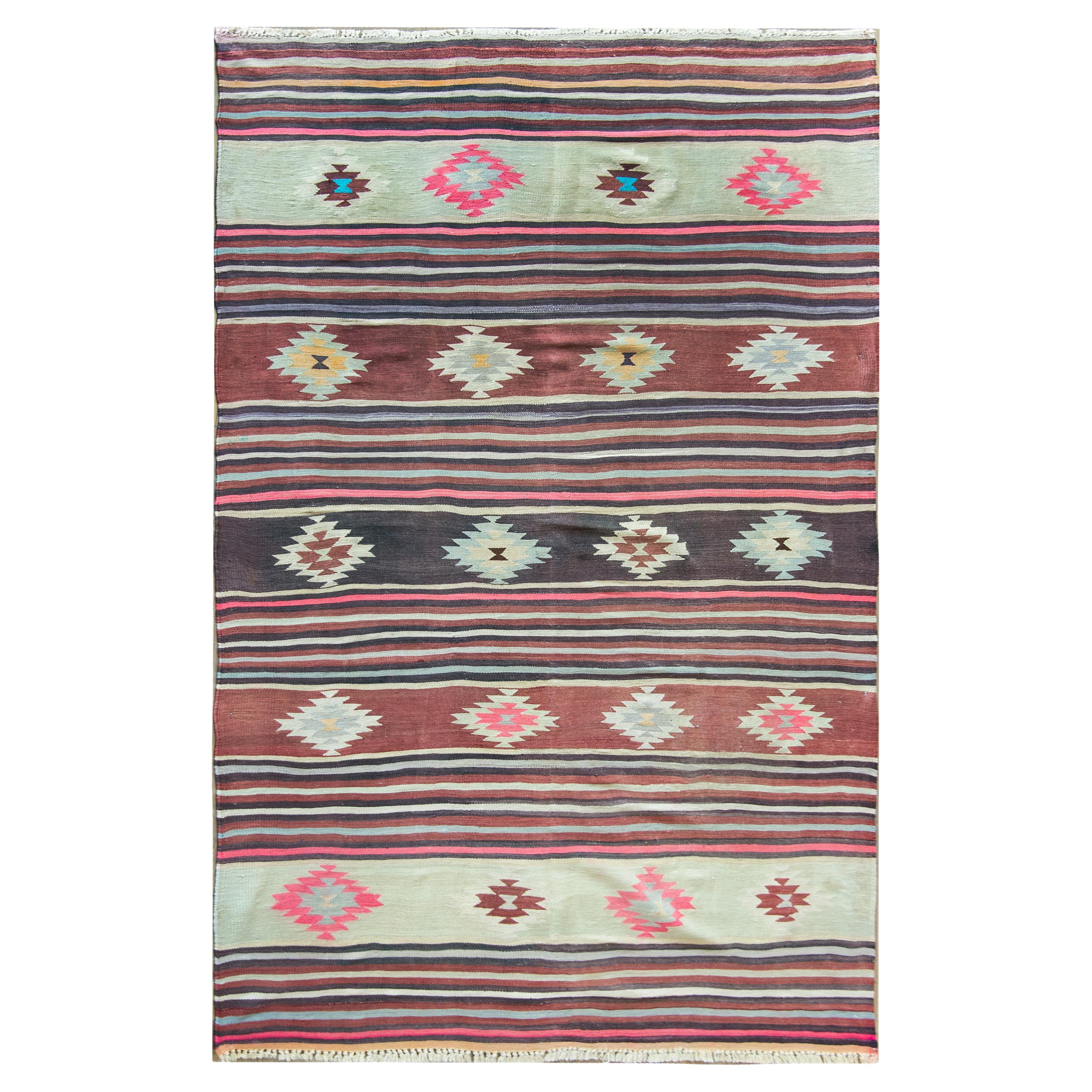 Tapis Kilim turc vintage Bergama