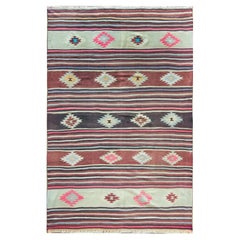 Türkischer Bergama-Kelim-Teppich im Vintage-Stil