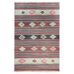 Vintage Turkish Bergama Kilim Rug