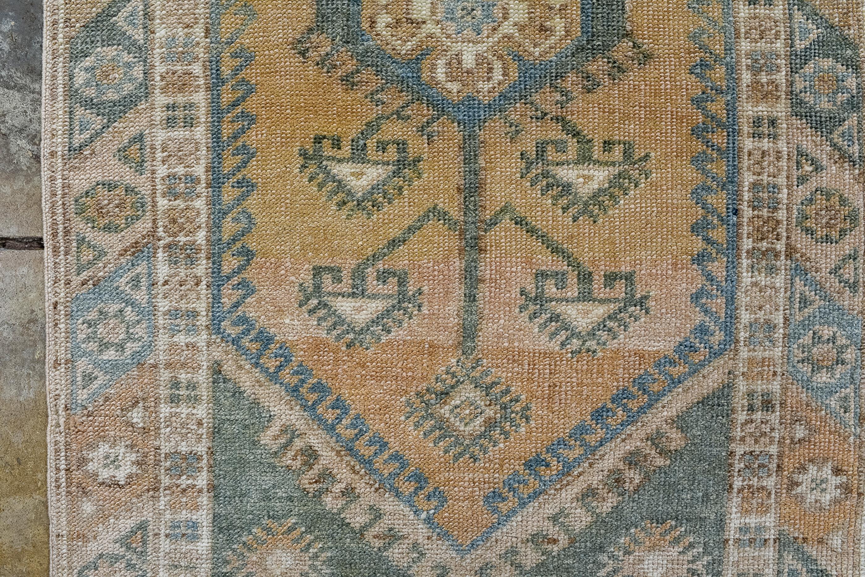 20th Century Vintage Turkish Bergama Rug with Rust Field and Central Medallion For Sale