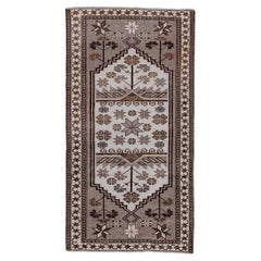 Vintage Turkish Bergama with Grey Field with Star Border