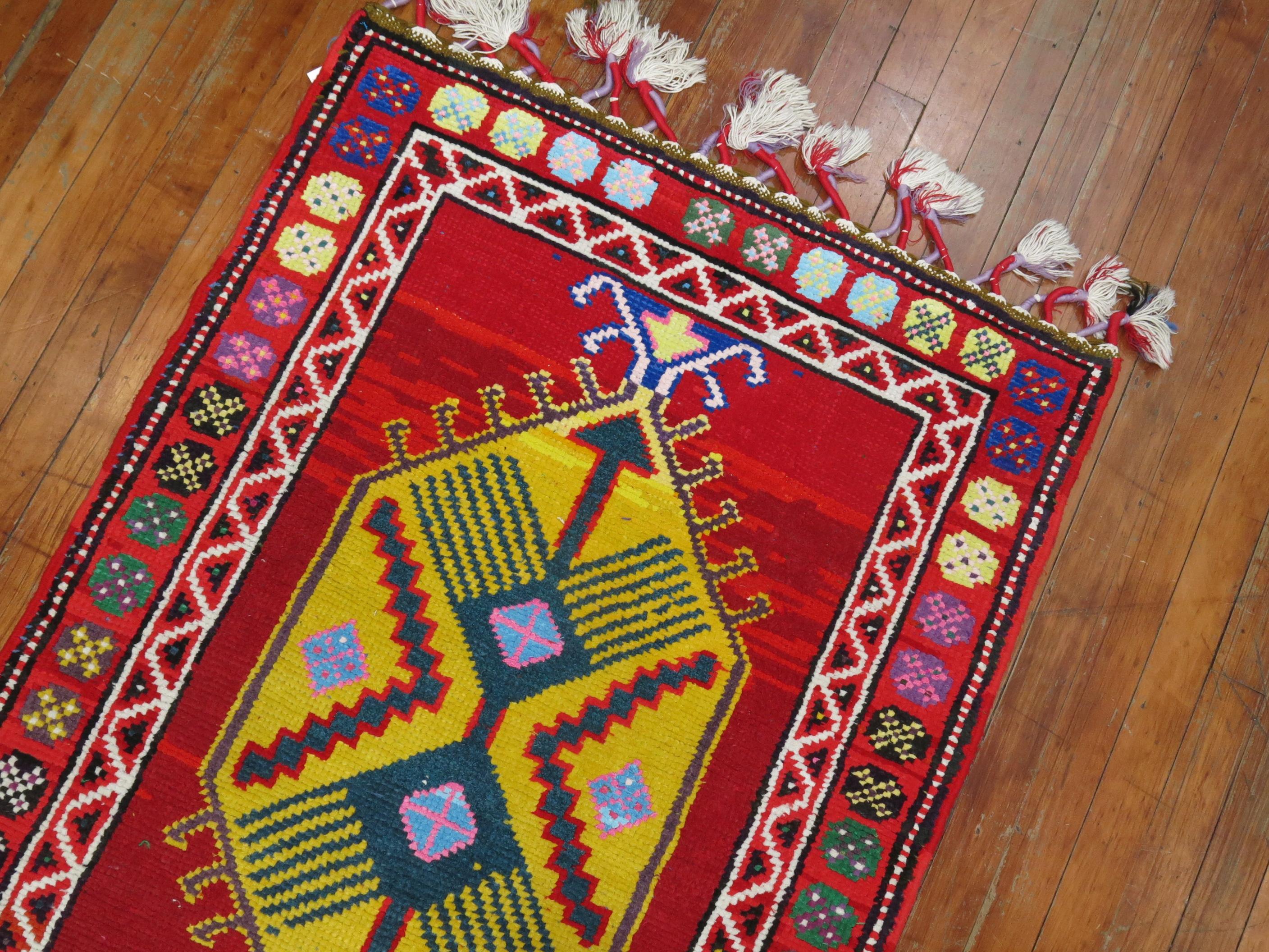 Vintage Turkish Bohemian Runner For Sale 2