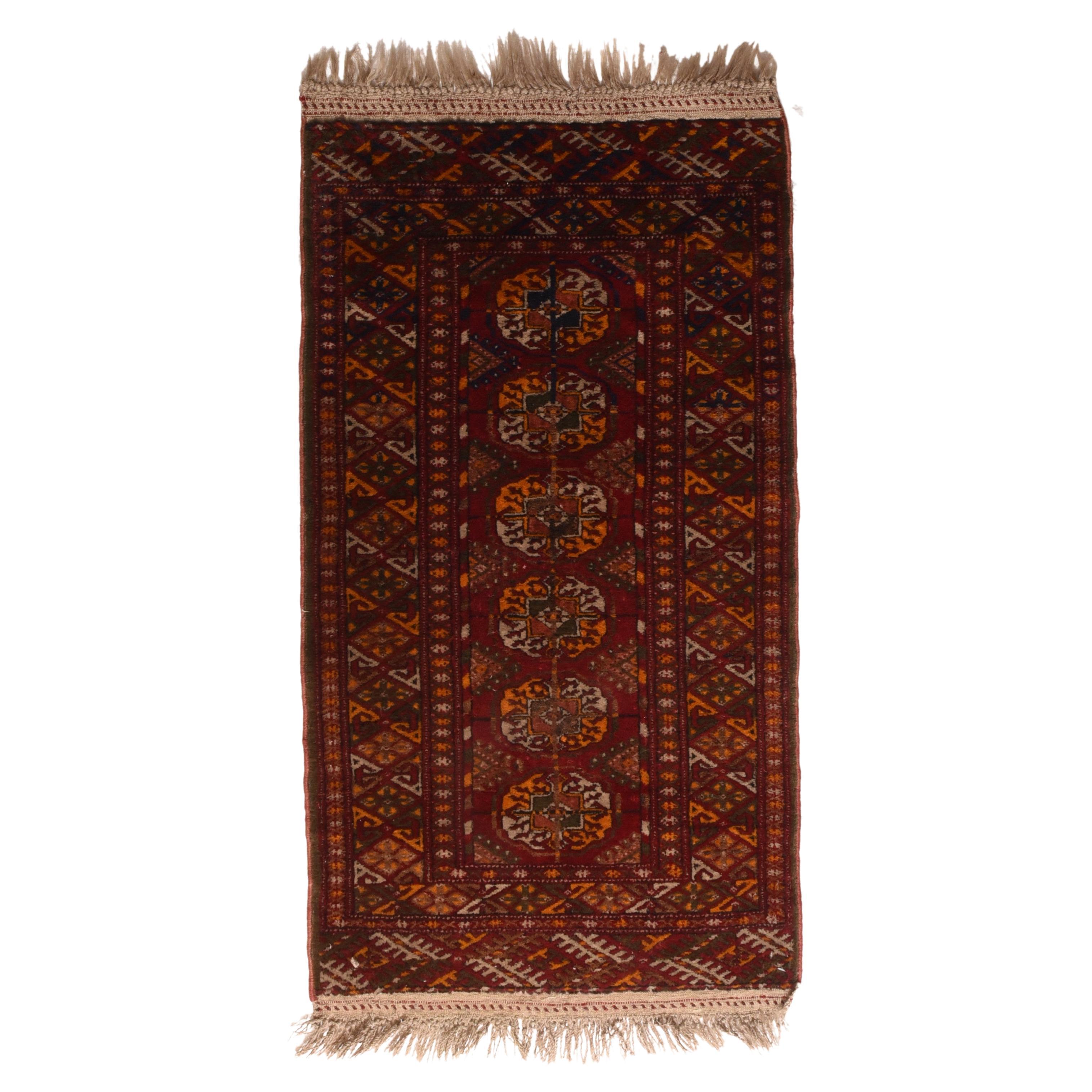 Vintage Turkish Bokhara Rug For Sale