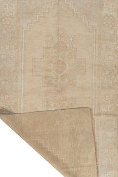 Vintage Turkish Camel Oushak Hand Knotted Area Rug