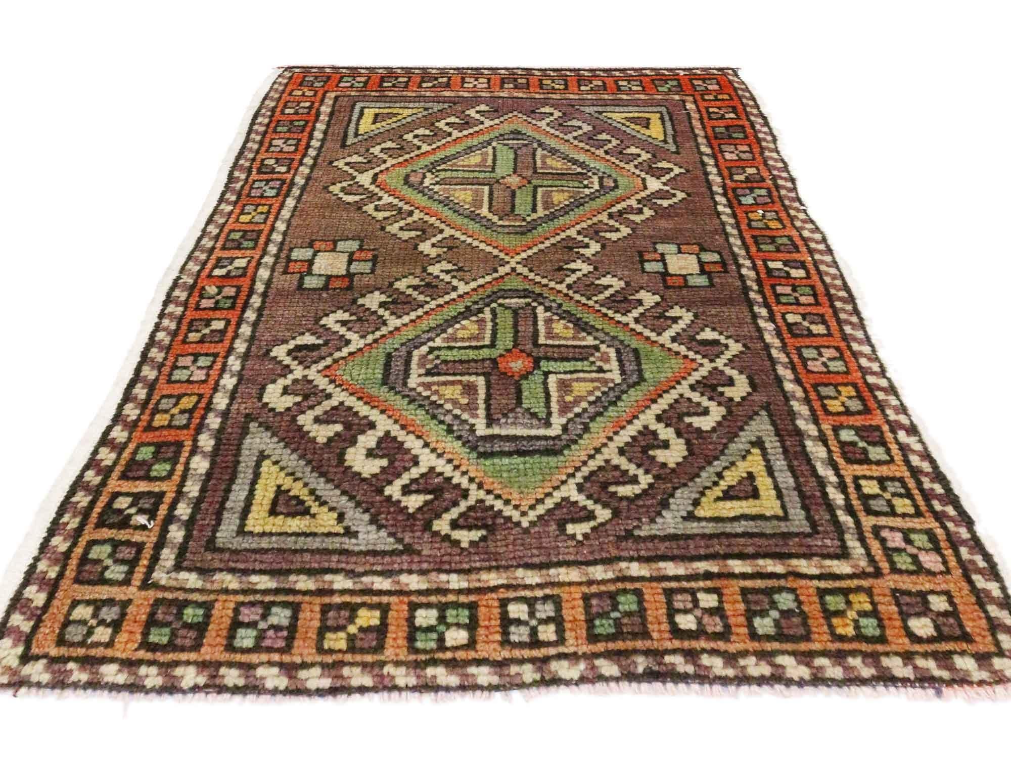Oushak Vintage Turkish Carpet, Anatolian Enchantment Meets Stylish Durability For Sale