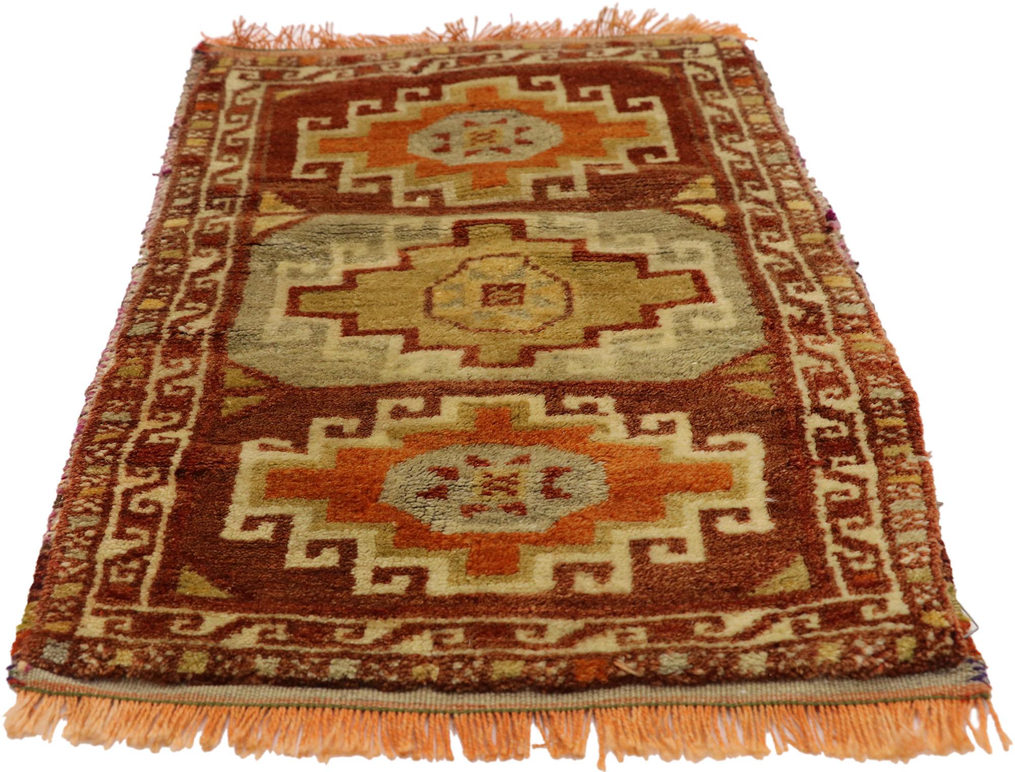Oushak Vintage Turkish Carpet, Anatolian Enchantment Meets Stylish Durability For Sale