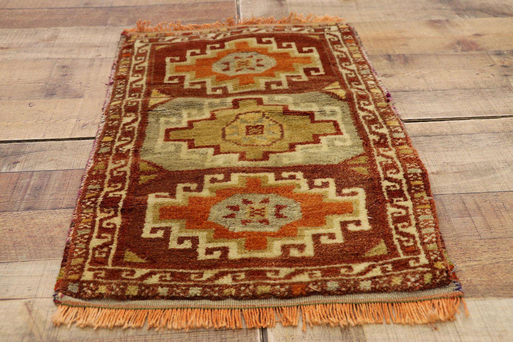 20th Century Vintage Turkish Carpet, Anatolian Enchantment Meets Stylish Durability For Sale