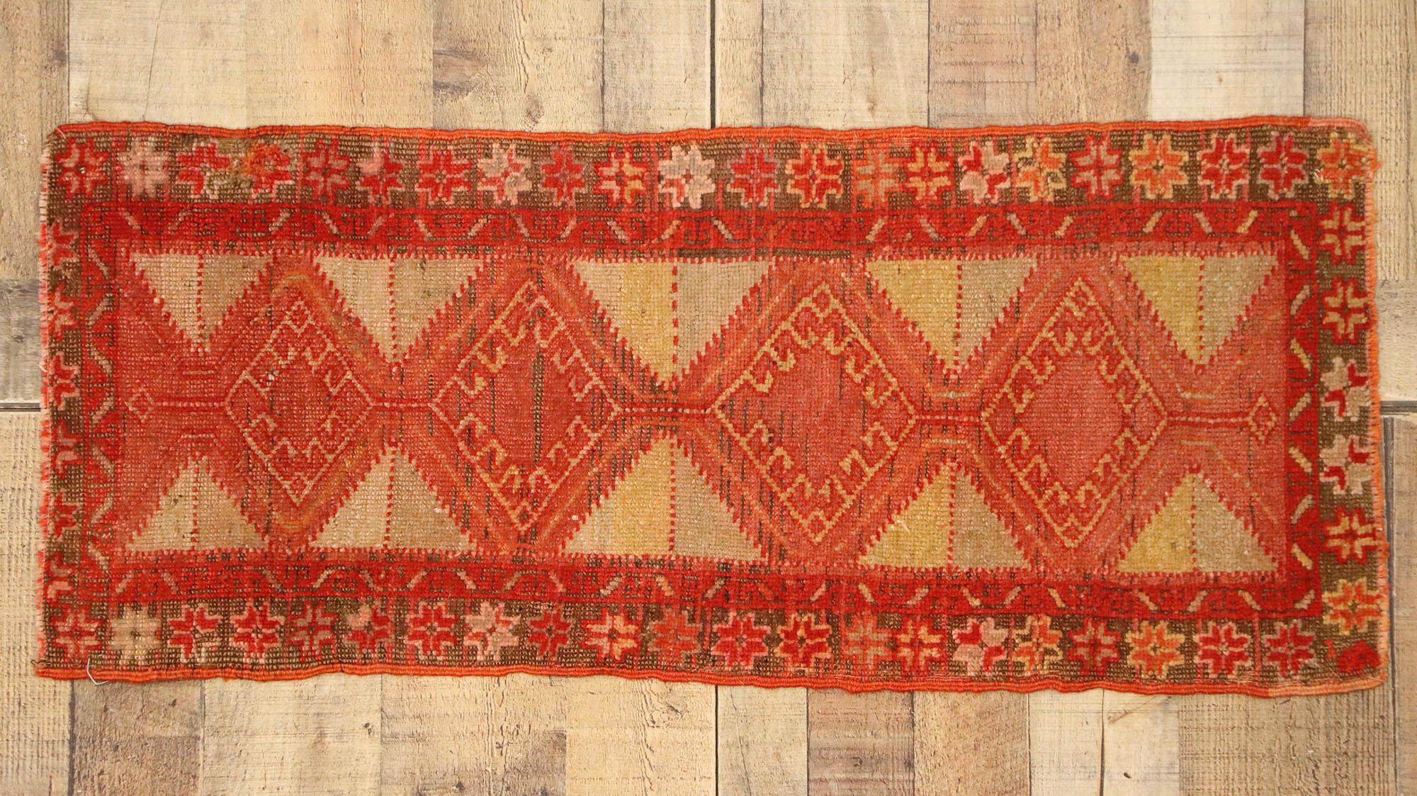 Vintage Turkish Carpet,  Anatolian Enchantment Meets Stylish Durability For Sale 1