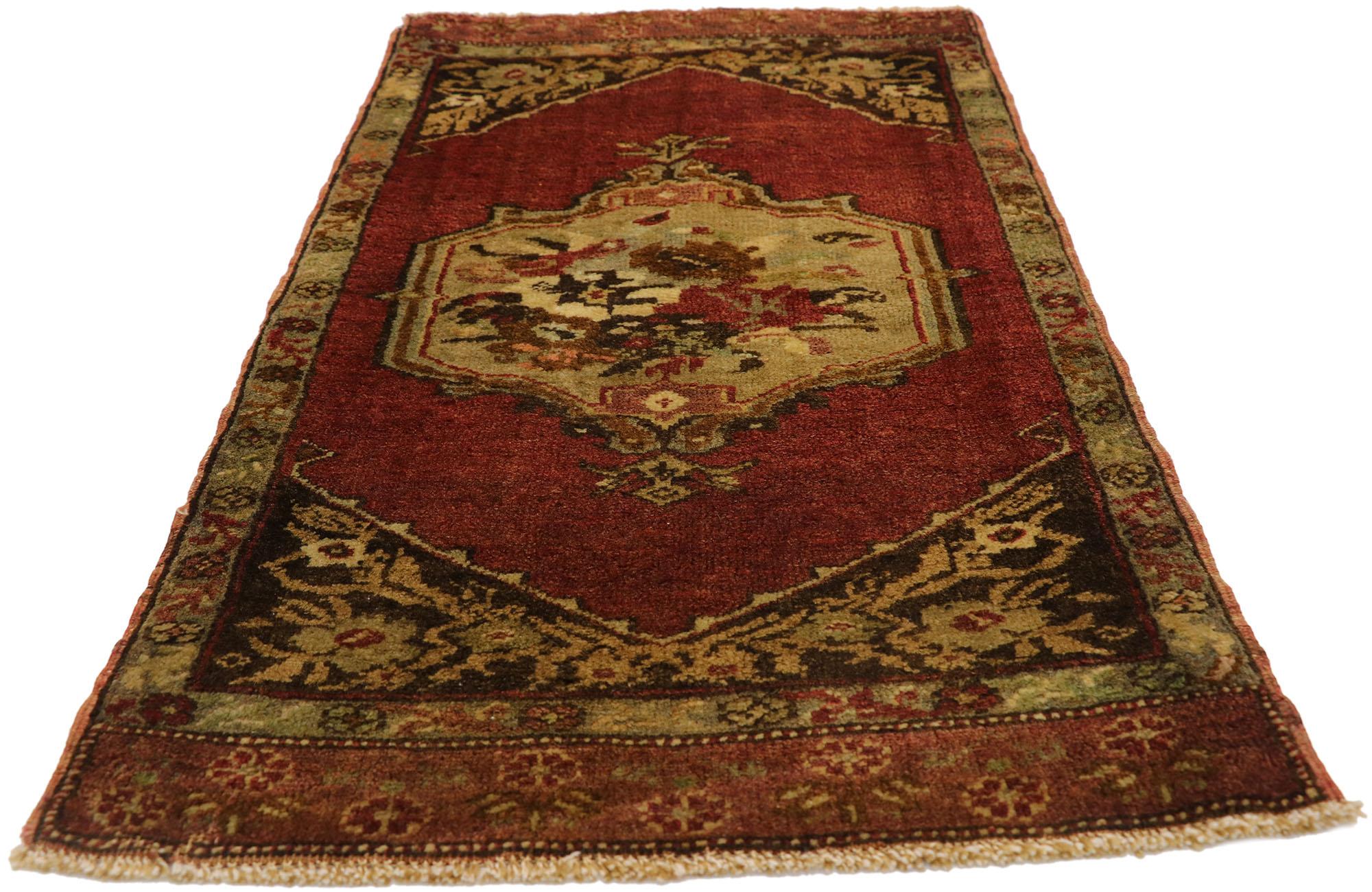 Oushak Vintage Turkish Carpet, Timeless Appeal Meets Stylish Durability For Sale