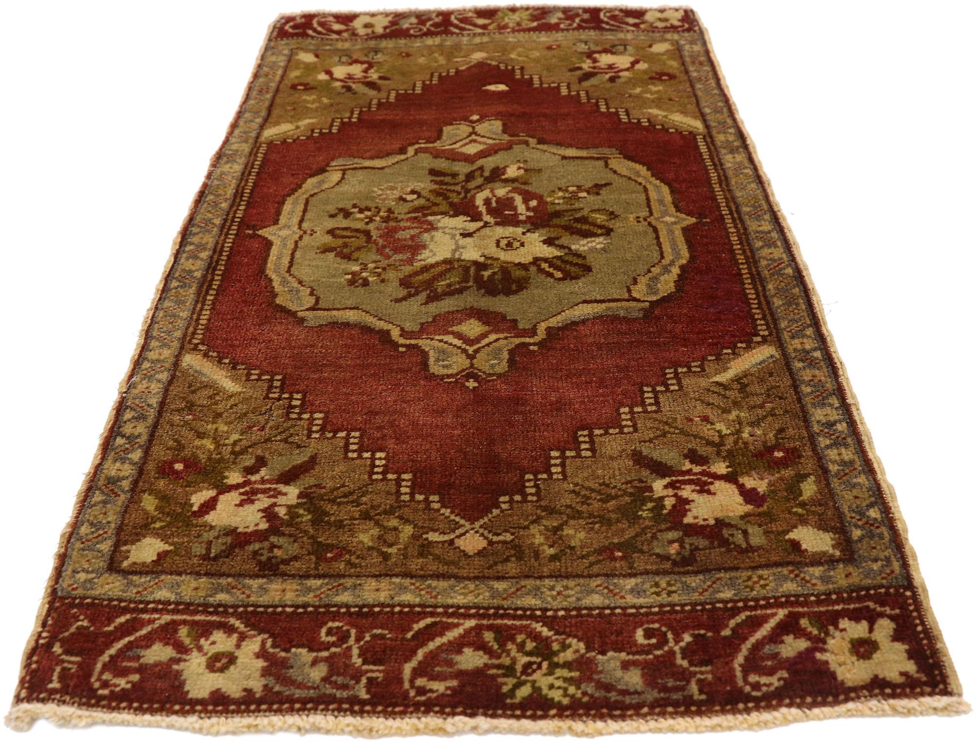 Oushak Vintage Turkish Carpet, Timeless Appeal Meets Stylish Durability For Sale