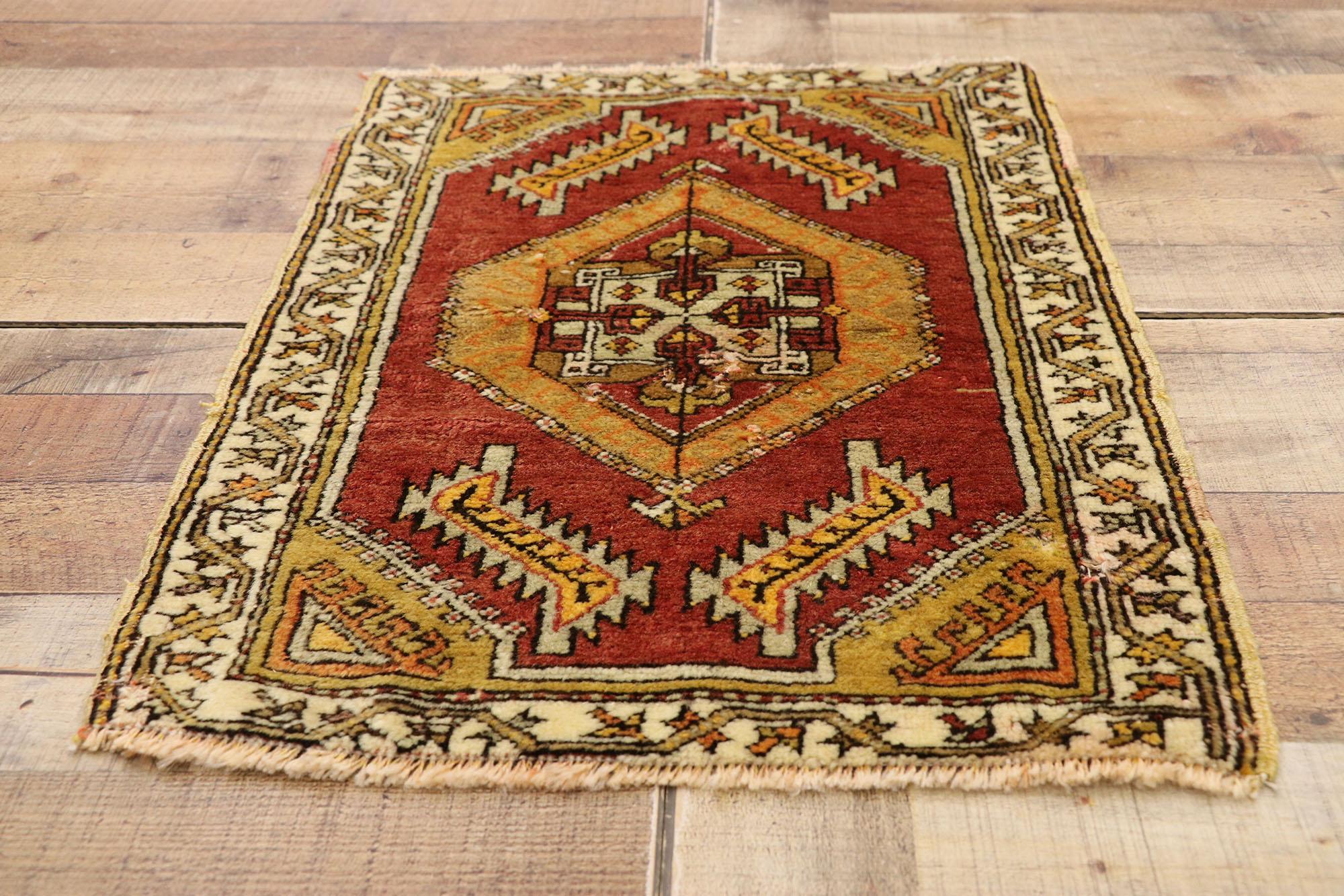 Hand-Knotted Vintage Turkish Carpet, Timeless Appeal Meets Stylish Durability For Sale