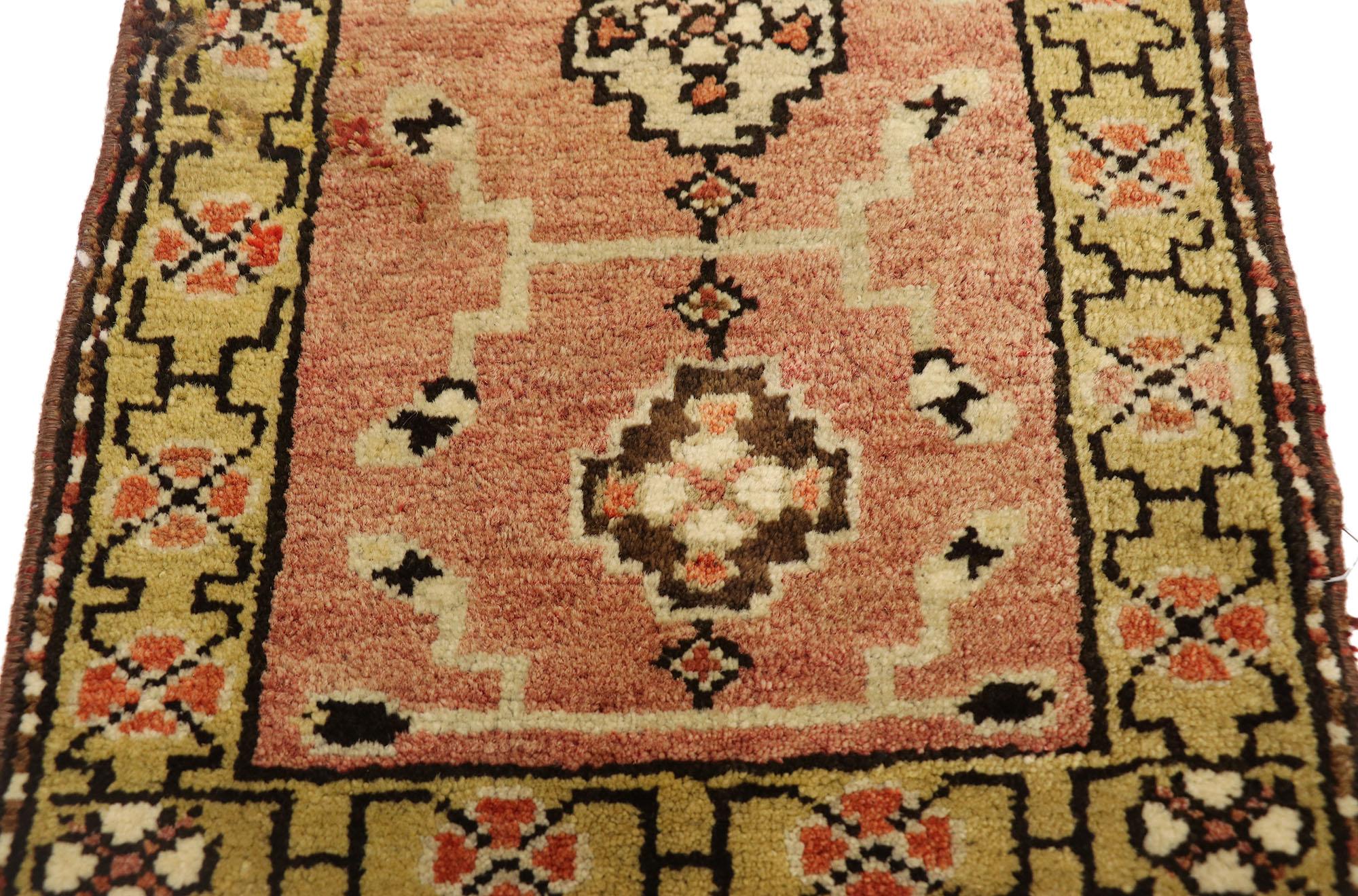Hand-Knotted Vintage Turkish Carpet, Timeless Appeal Meets Stylish Durability For Sale