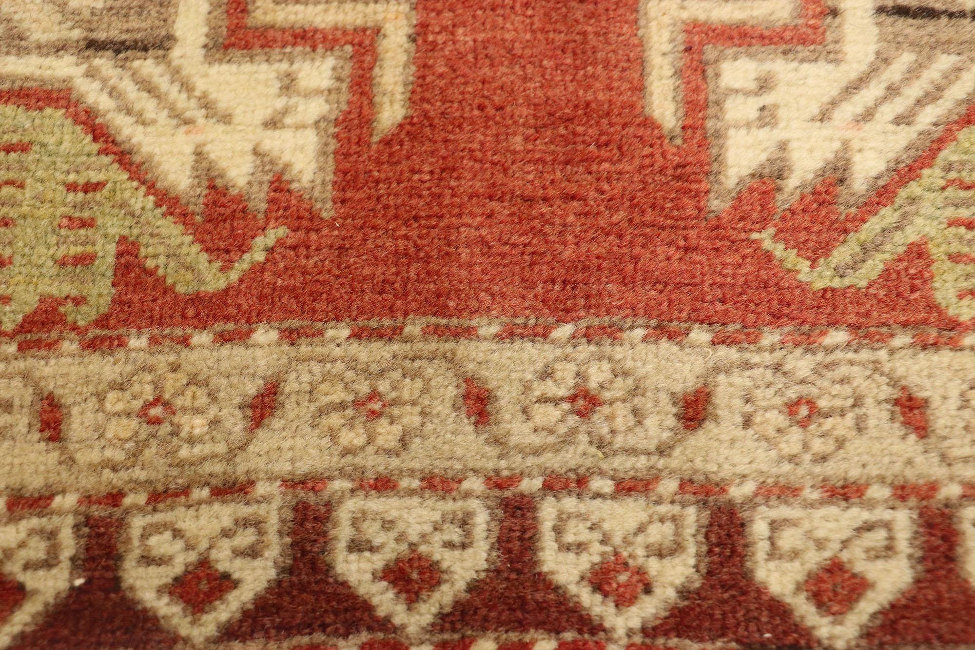 Hand-Knotted Vintage Turkish Carpet, Timeless Appeal Meets Stylish Durability For Sale