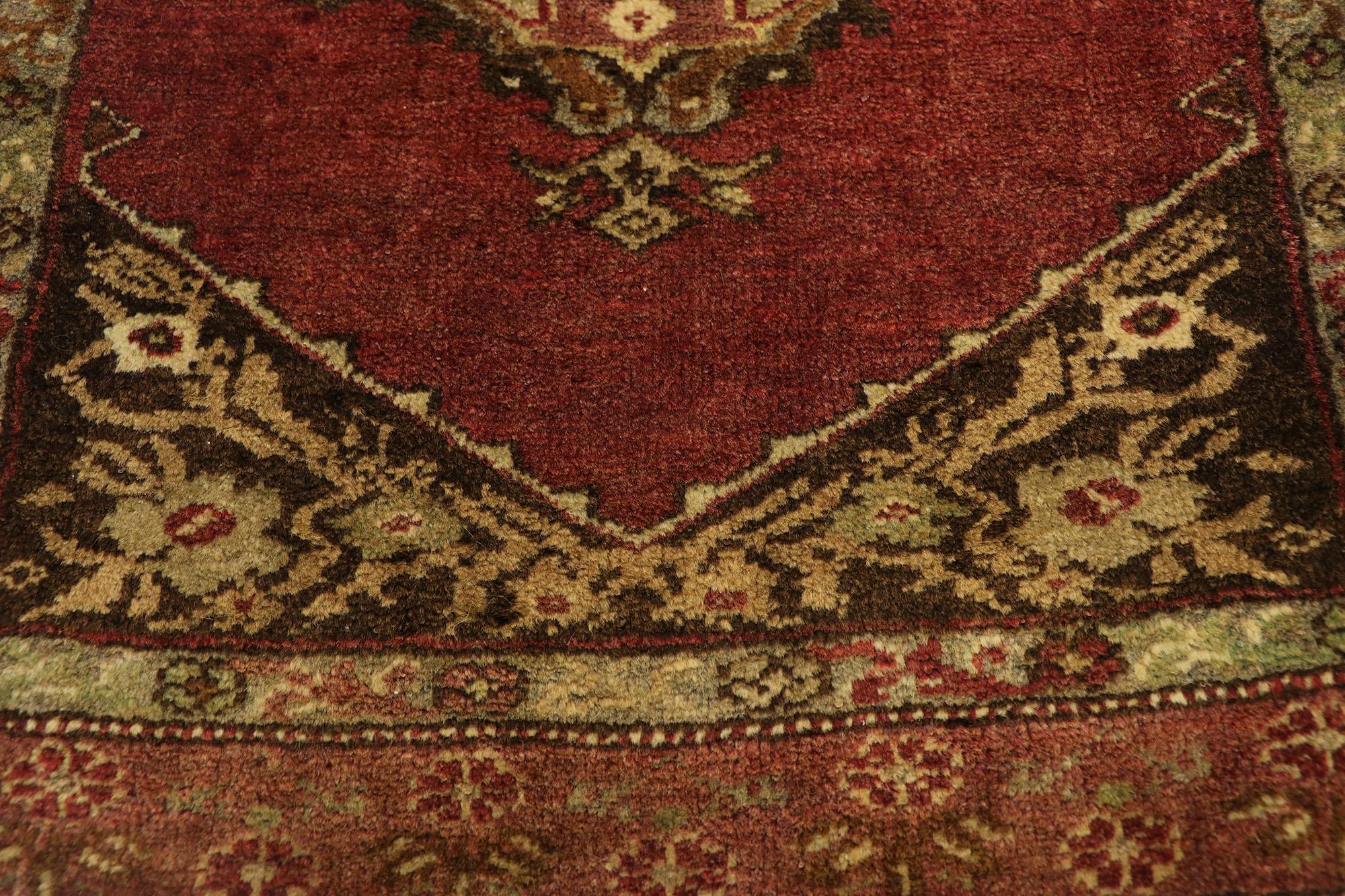 Hand-Knotted Vintage Turkish Carpet, Timeless Appeal Meets Stylish Durability For Sale