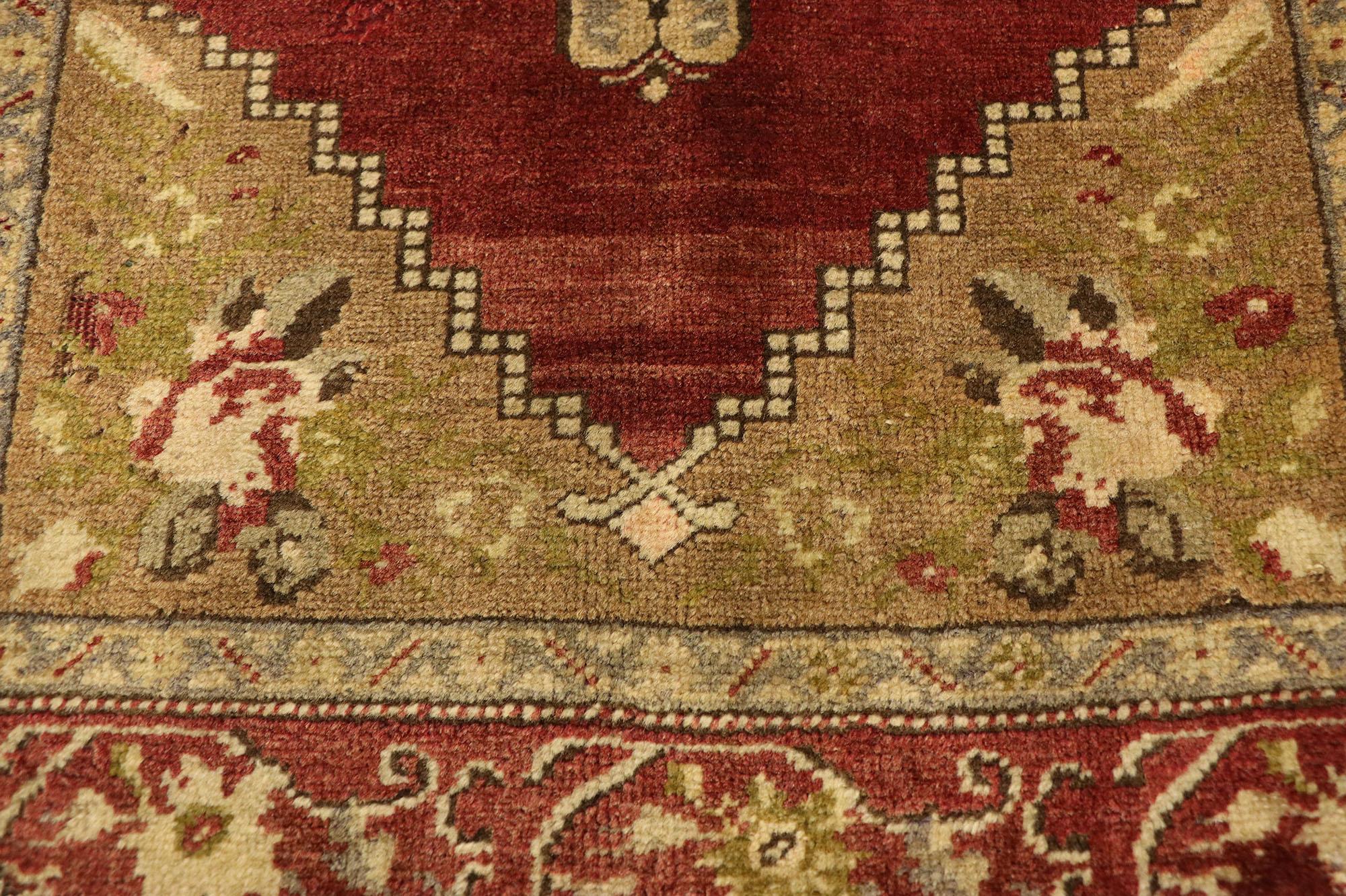 Hand-Knotted Vintage Turkish Carpet, Timeless Appeal Meets Stylish Durability For Sale