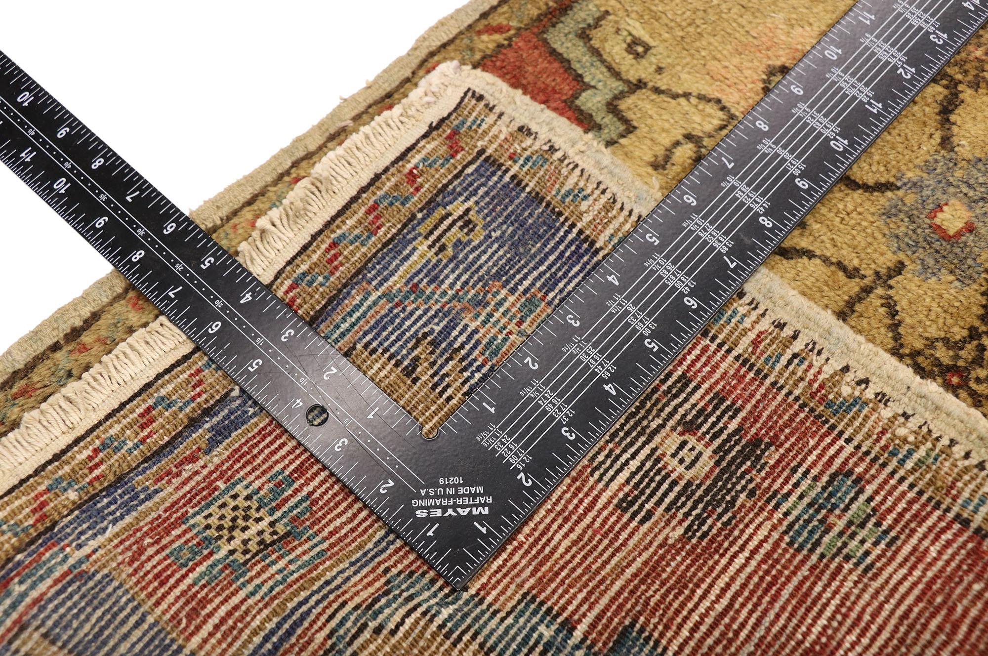 Hand-Knotted Vintage Turkish Carpet, Timeless Appeal Meets Stylish Durability For Sale