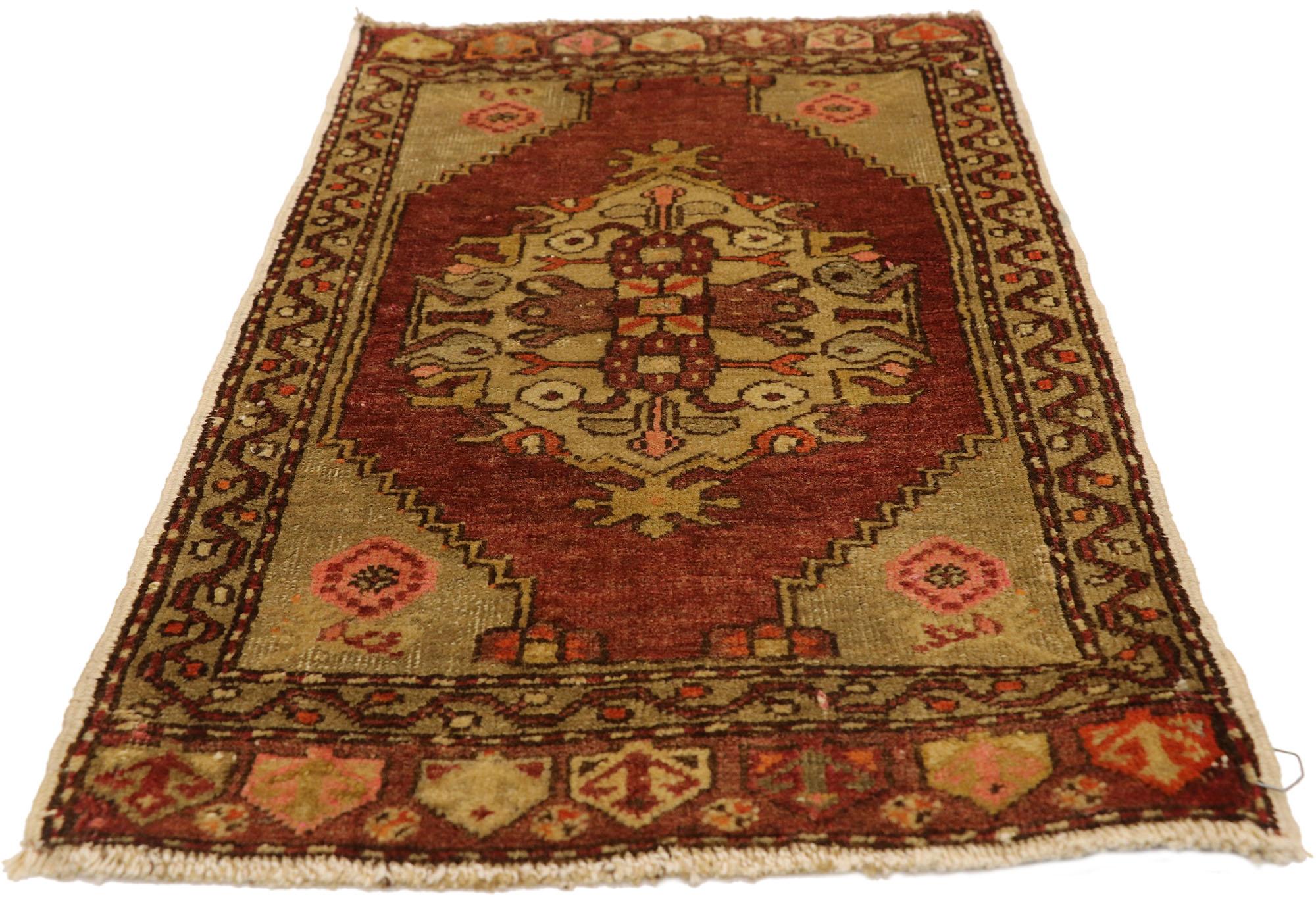 Hand-Knotted Vintage Turkish Carpet, Timeless Appeal Meets Stylish Durability For Sale