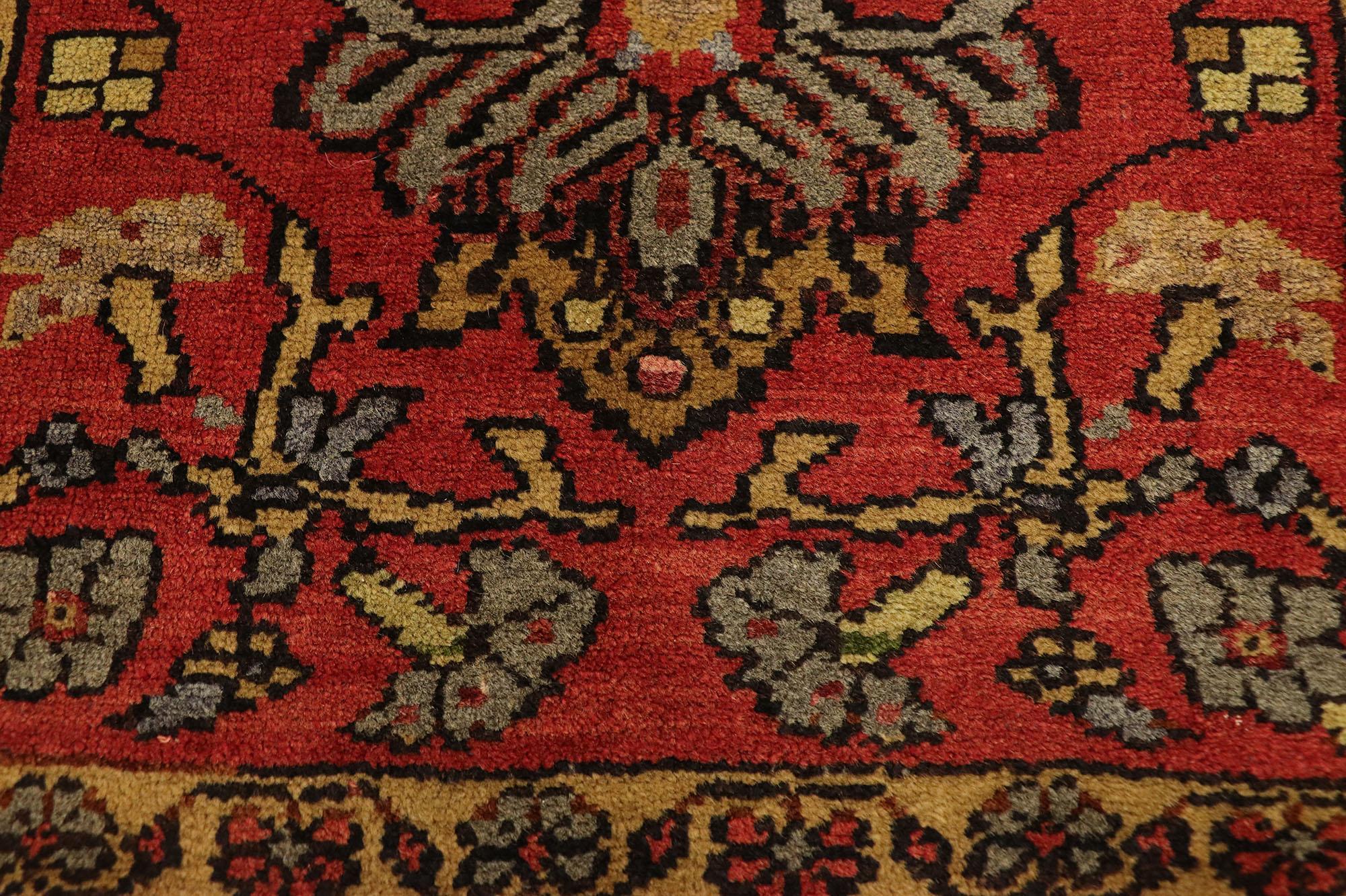 Hand-Knotted Vintage Turkish Carpet, Timeless Appeal Meets Stylish Durability For Sale