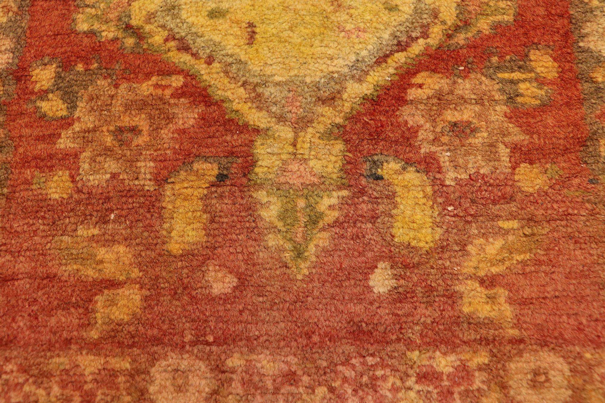 Hand-Knotted Vintage Turkish Carpet, Timeless Appeal Meets Stylish Durability For Sale