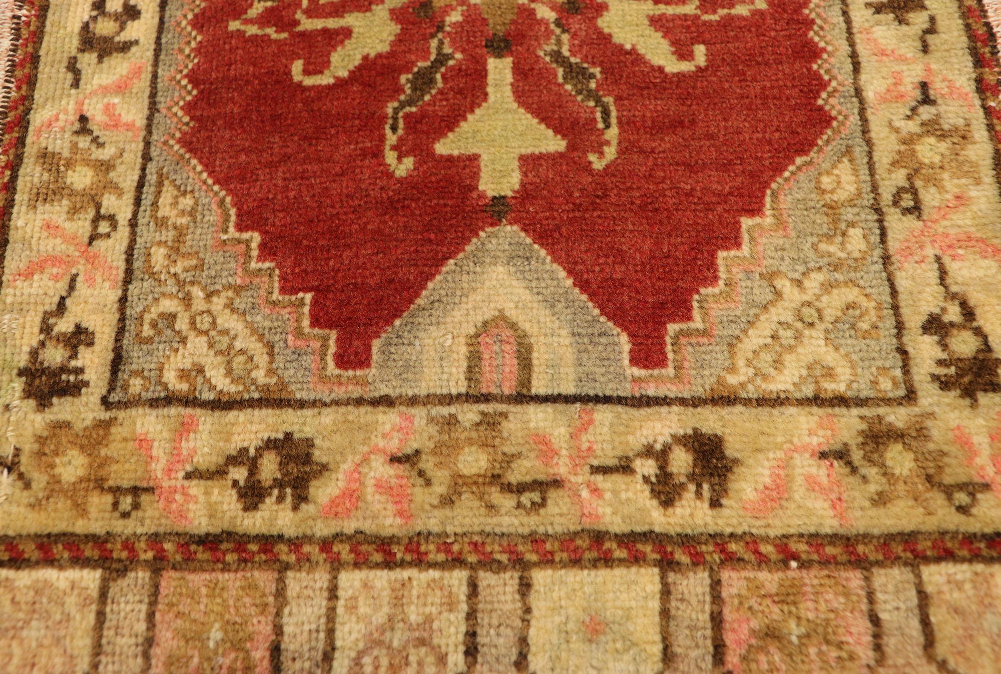 Hand-Knotted Vintage Turkish Carpet, Timeless Appeal Meets Stylish Durability For Sale