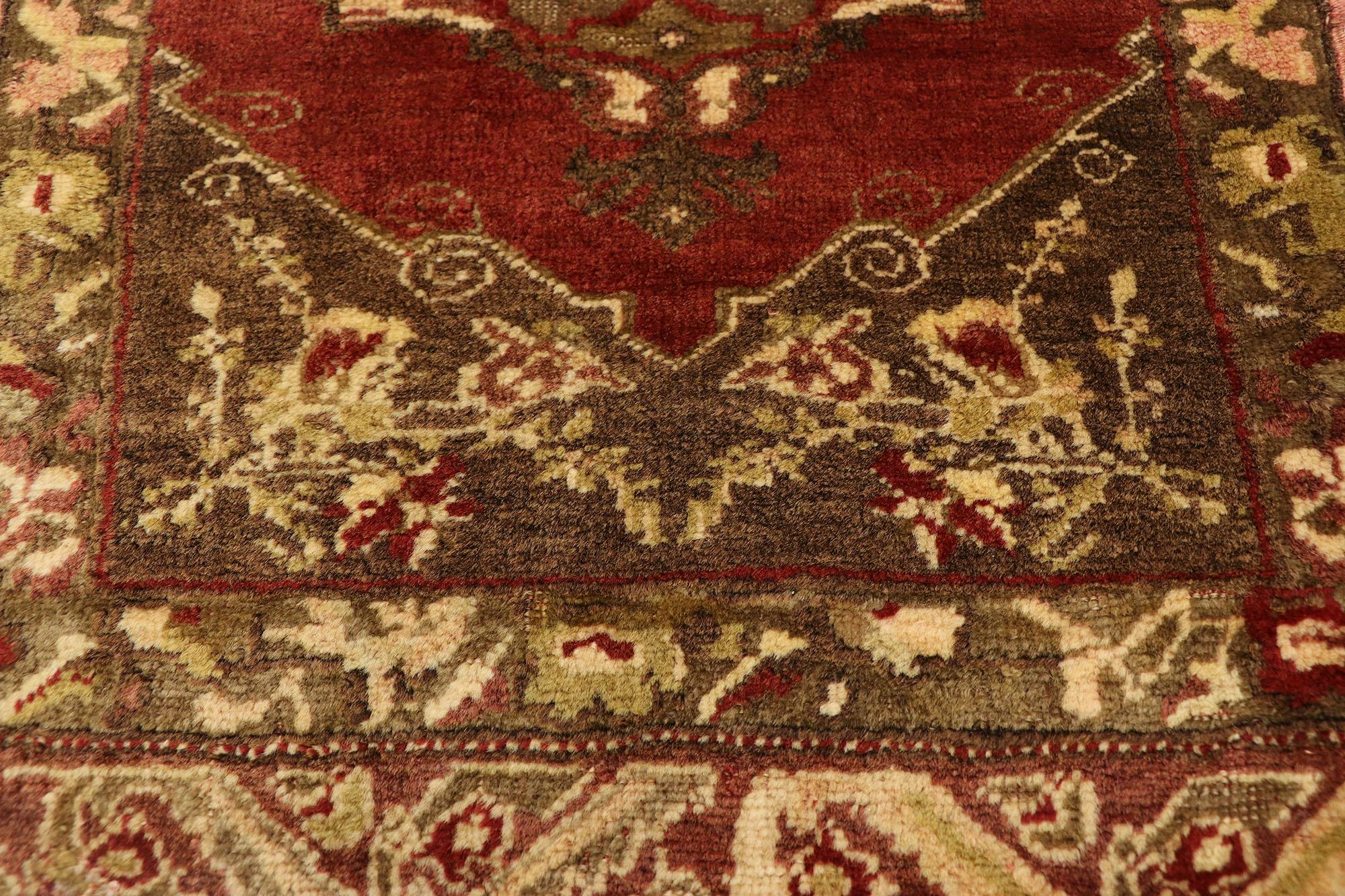 Hand-Knotted Vintage Turkish Carpet, Timeless Appeal Meets Stylish Durability For Sale