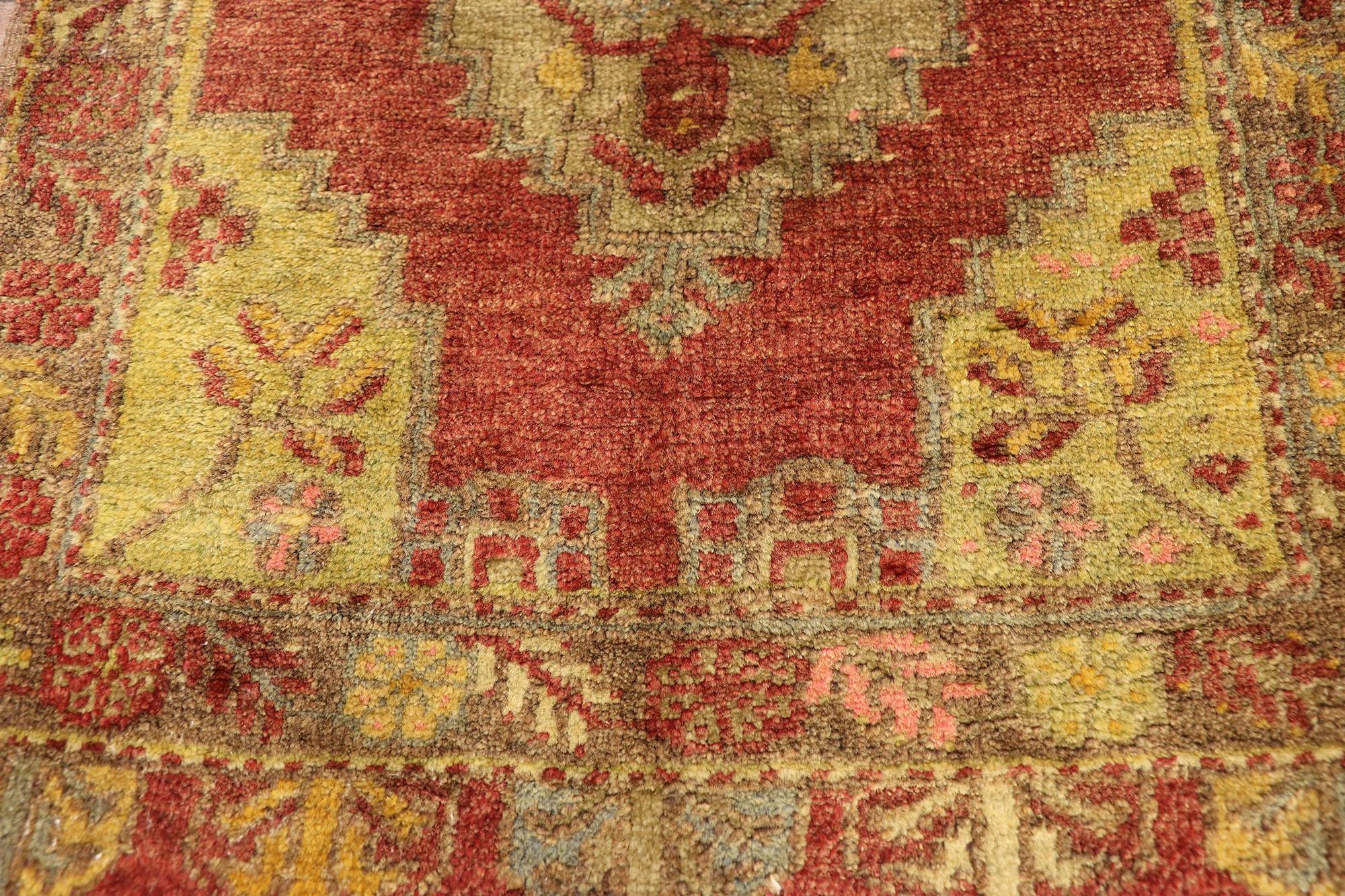 Hand-Knotted Vintage Turkish Carpet, Timeless Appeal Meets Stylish Durability For Sale